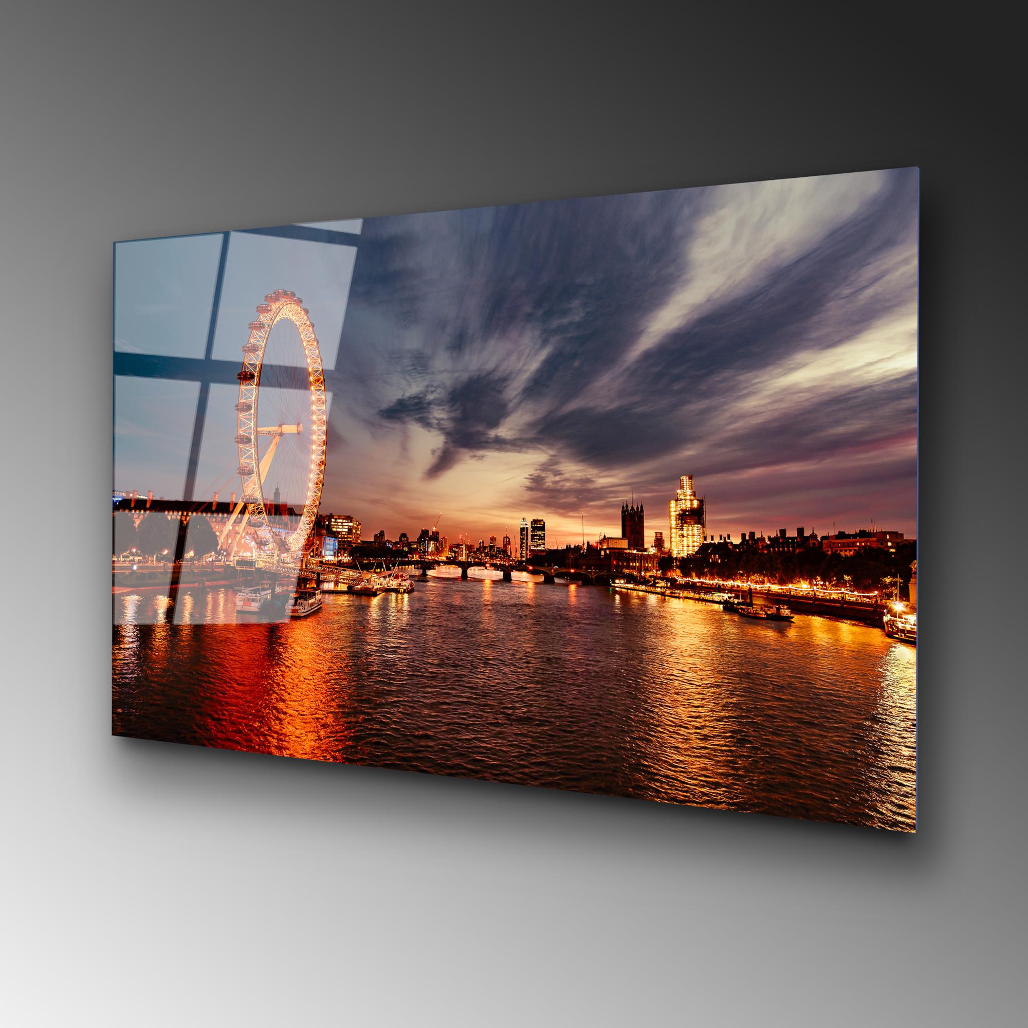 UV-174 Baskılı Cam Dikdörtgen Duvar Tablosu | ByLamp