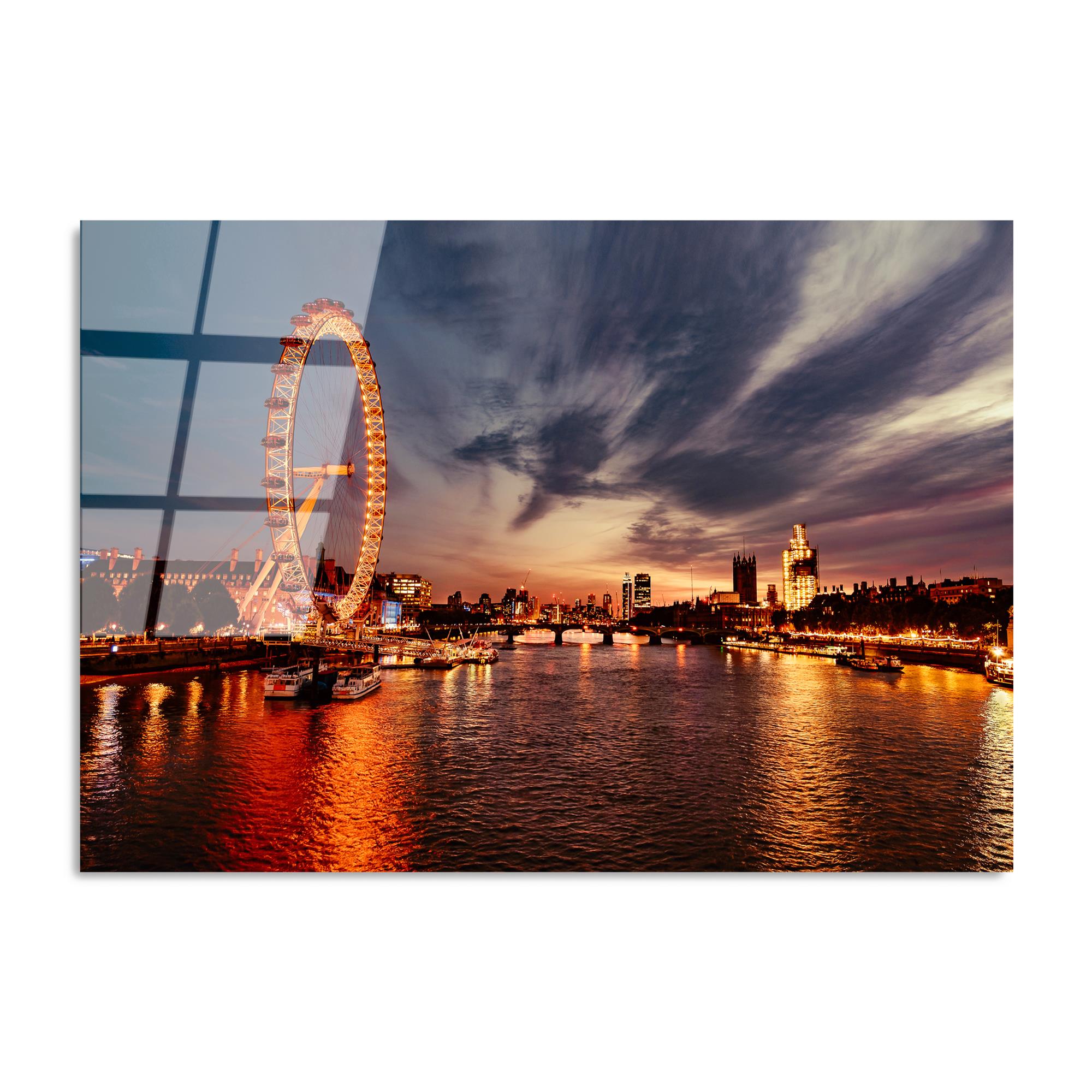 UV-174 Baskılı Cam Dikdörtgen Duvar Tablosu | ByLamp