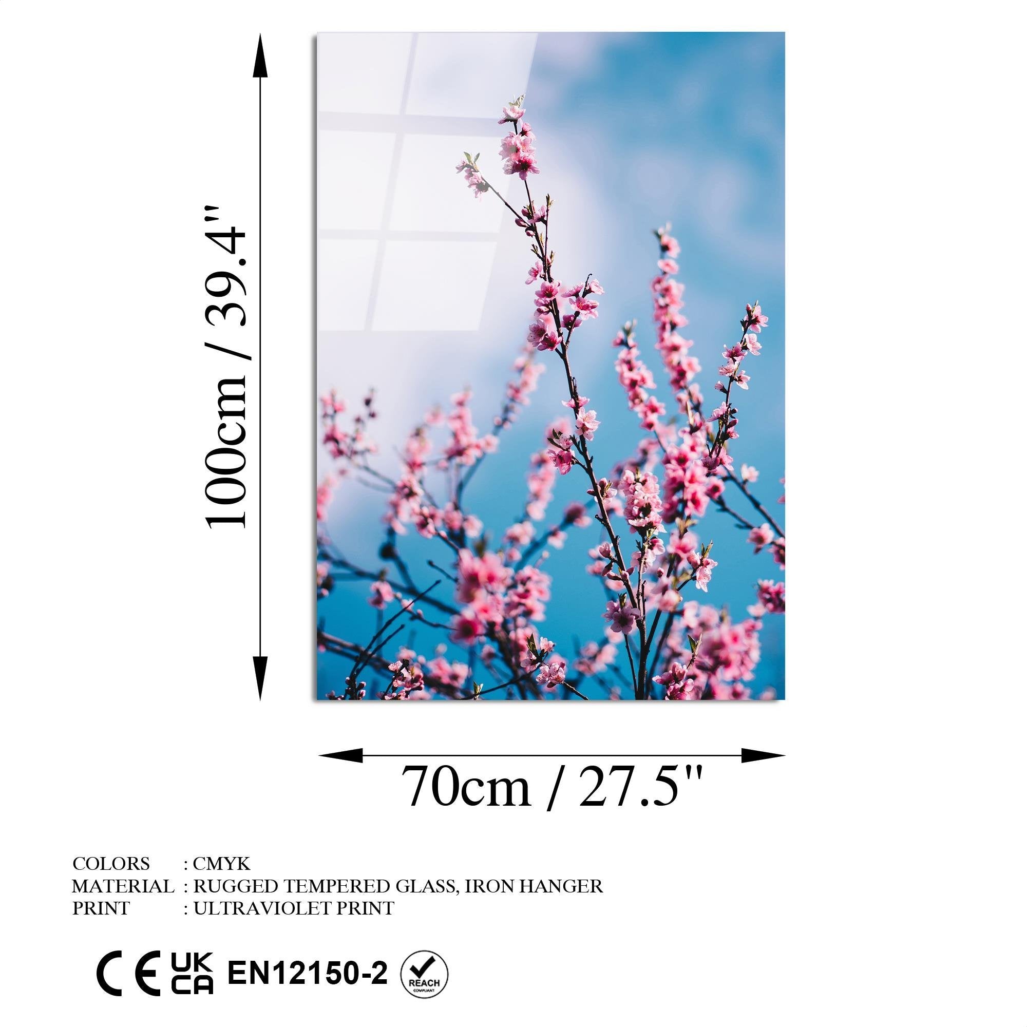 UV-186 Baskılı Cam Dikdörtgen Duvar Tablosu | ByLamp