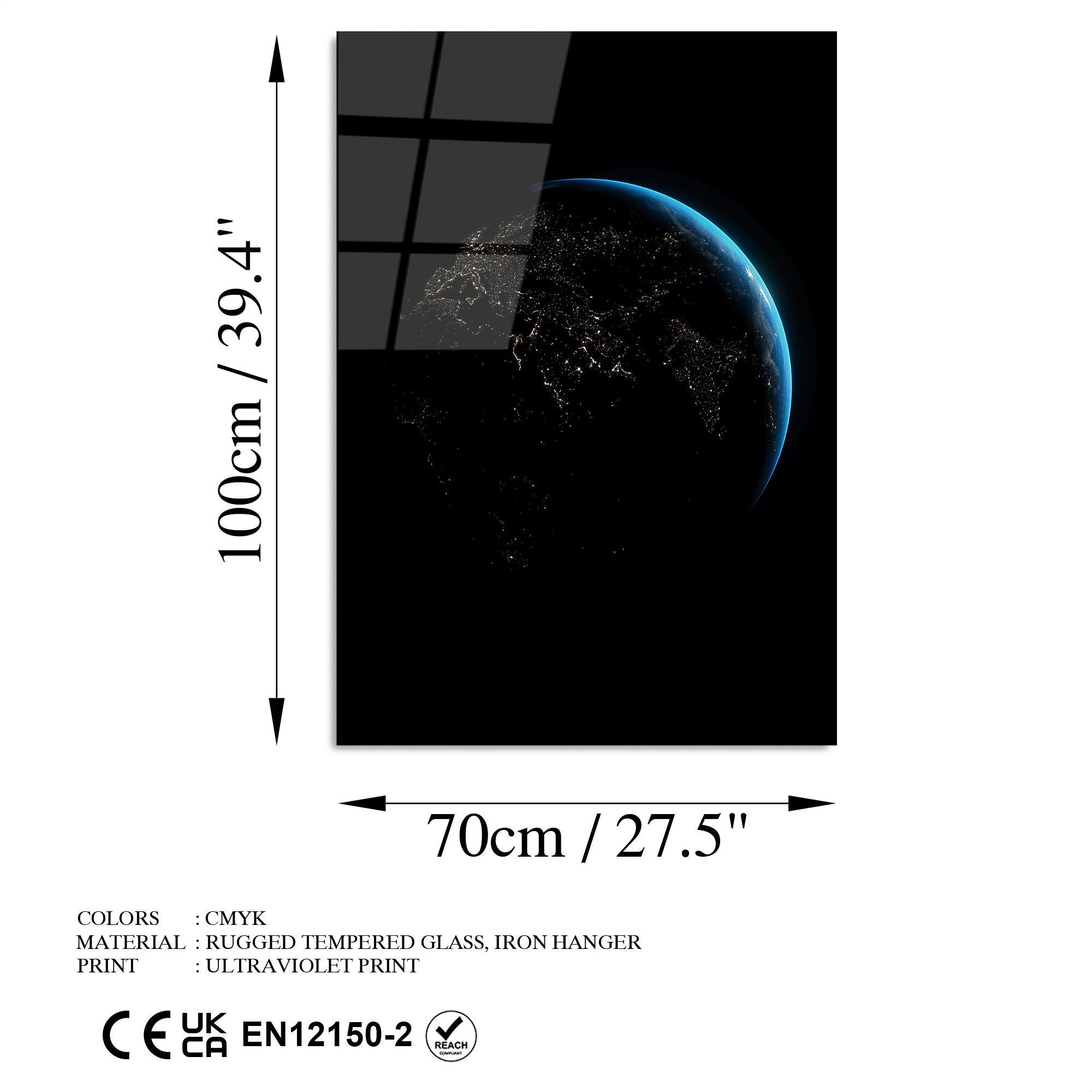 UV-192 Baskılı Cam Dikdörtgen Duvar Tablosu | ByLamp