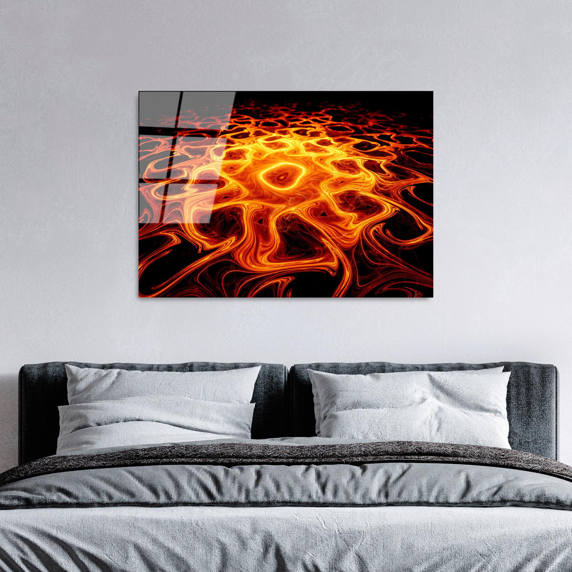 UV-208 Baskılı Cam Dikdörtgen Duvar Tablosu | ByLamp