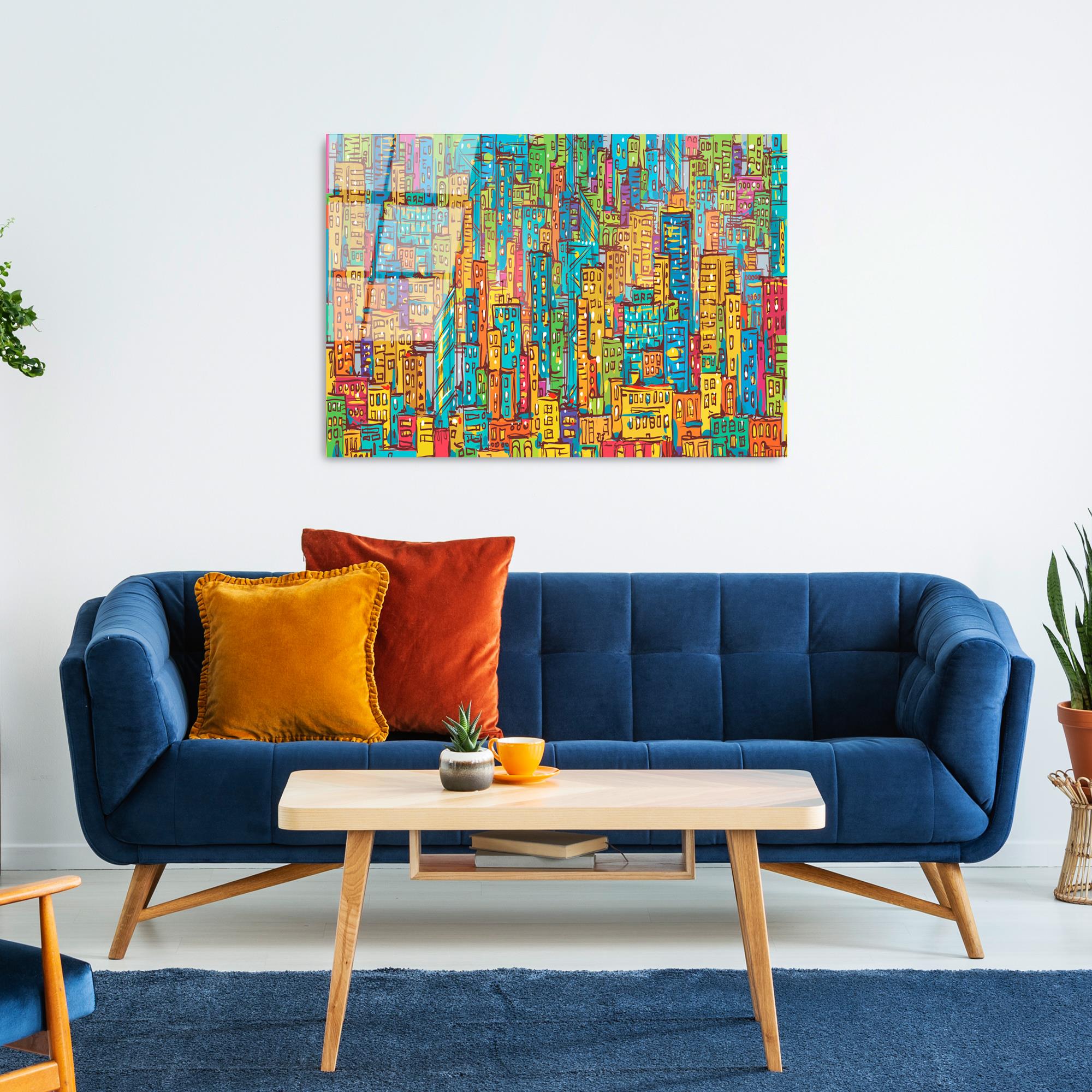 UV-210 Baskılı Cam Dikdörtgen Duvar Tablosu | ByLamp