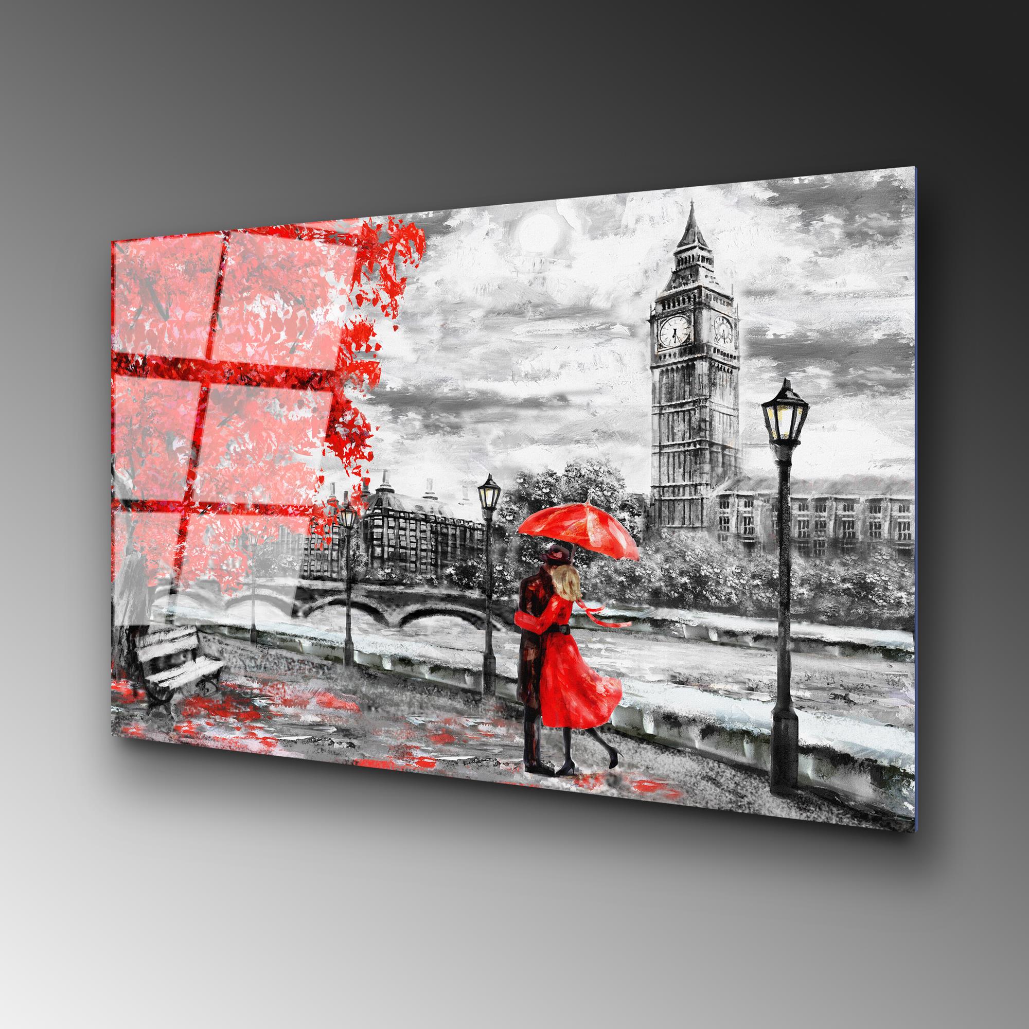 UV-213 Baskılı Cam Dikdörtgen Duvar Tablosu | ByLamp