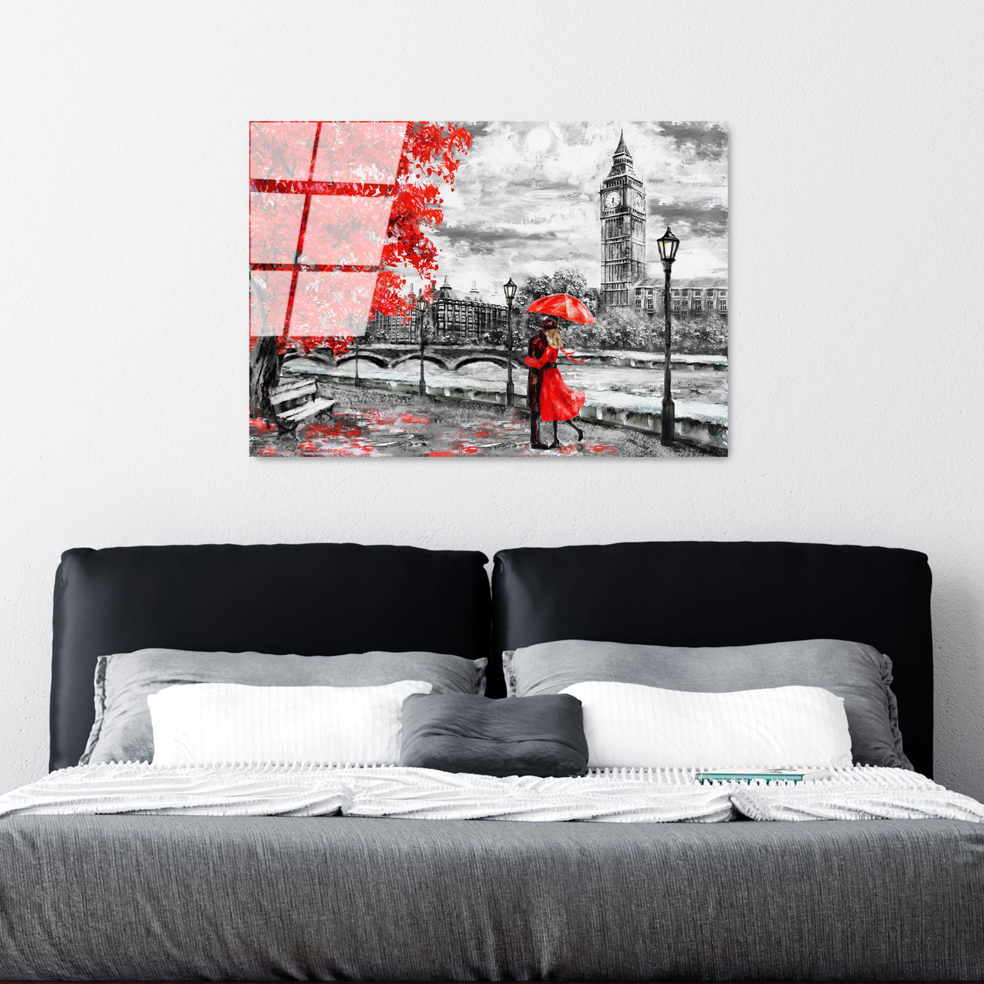 UV-213 Baskılı Cam Dikdörtgen Duvar Tablosu | ByLamp