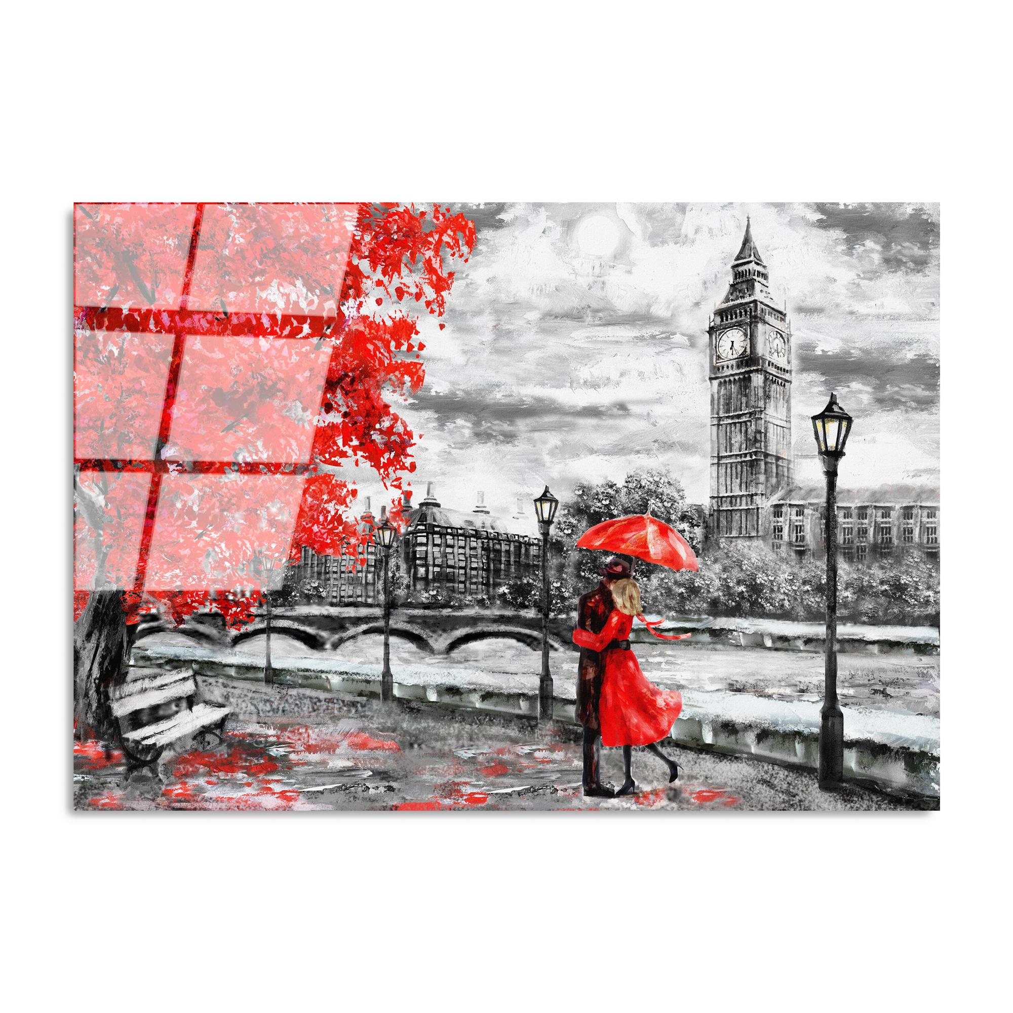 UV-213 Baskılı Cam Dikdörtgen Duvar Tablosu | ByLamp