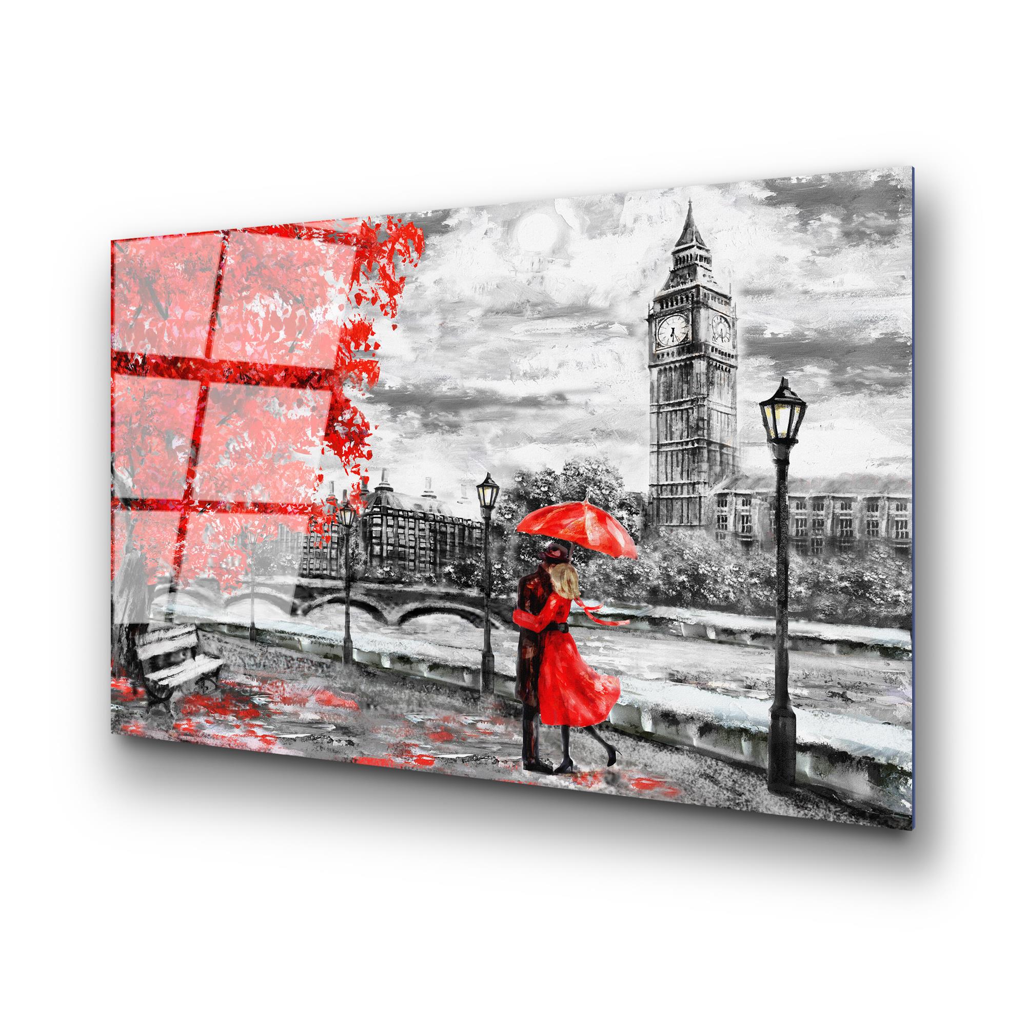 UV-213 Baskılı Cam Dikdörtgen Duvar Tablosu | ByLamp