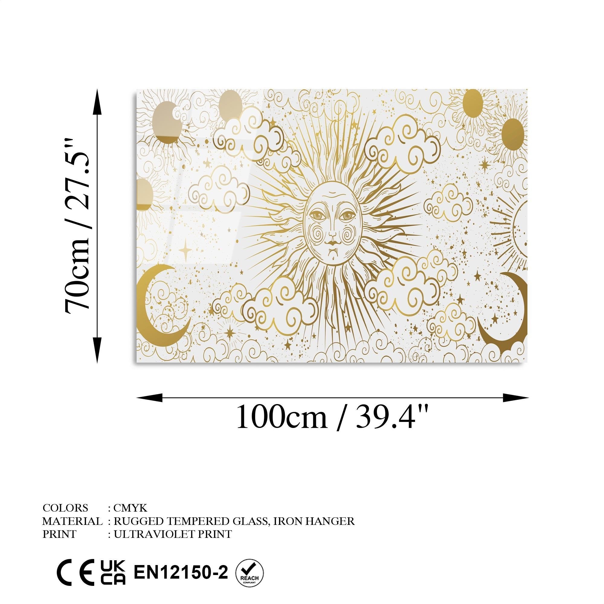 UV-218 Baskılı Cam Dikdörtgen Duvar Tablosu | ByLamp