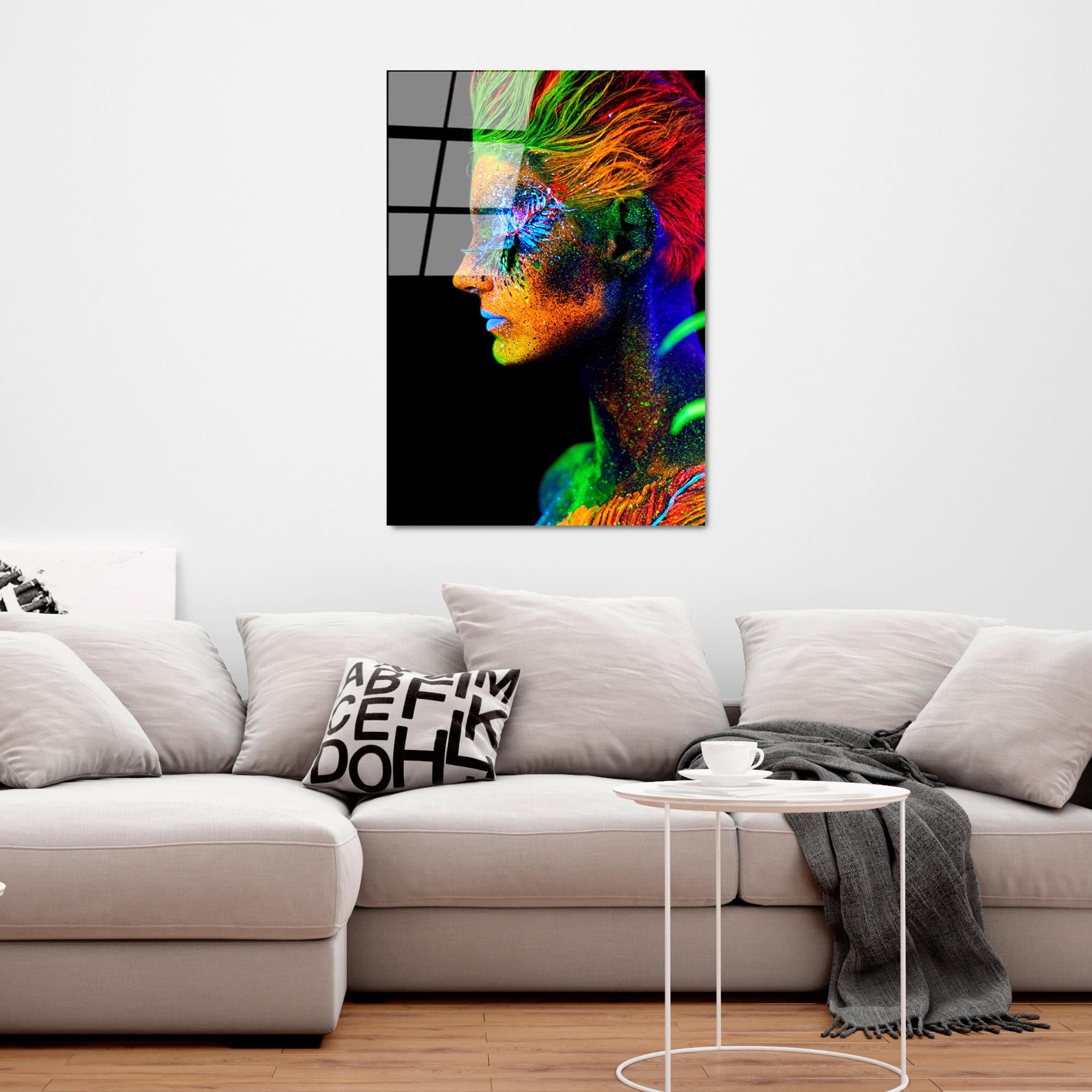 UV-221 Baskılı Cam Dikdörtgen Duvar Tablosu | ByLamp