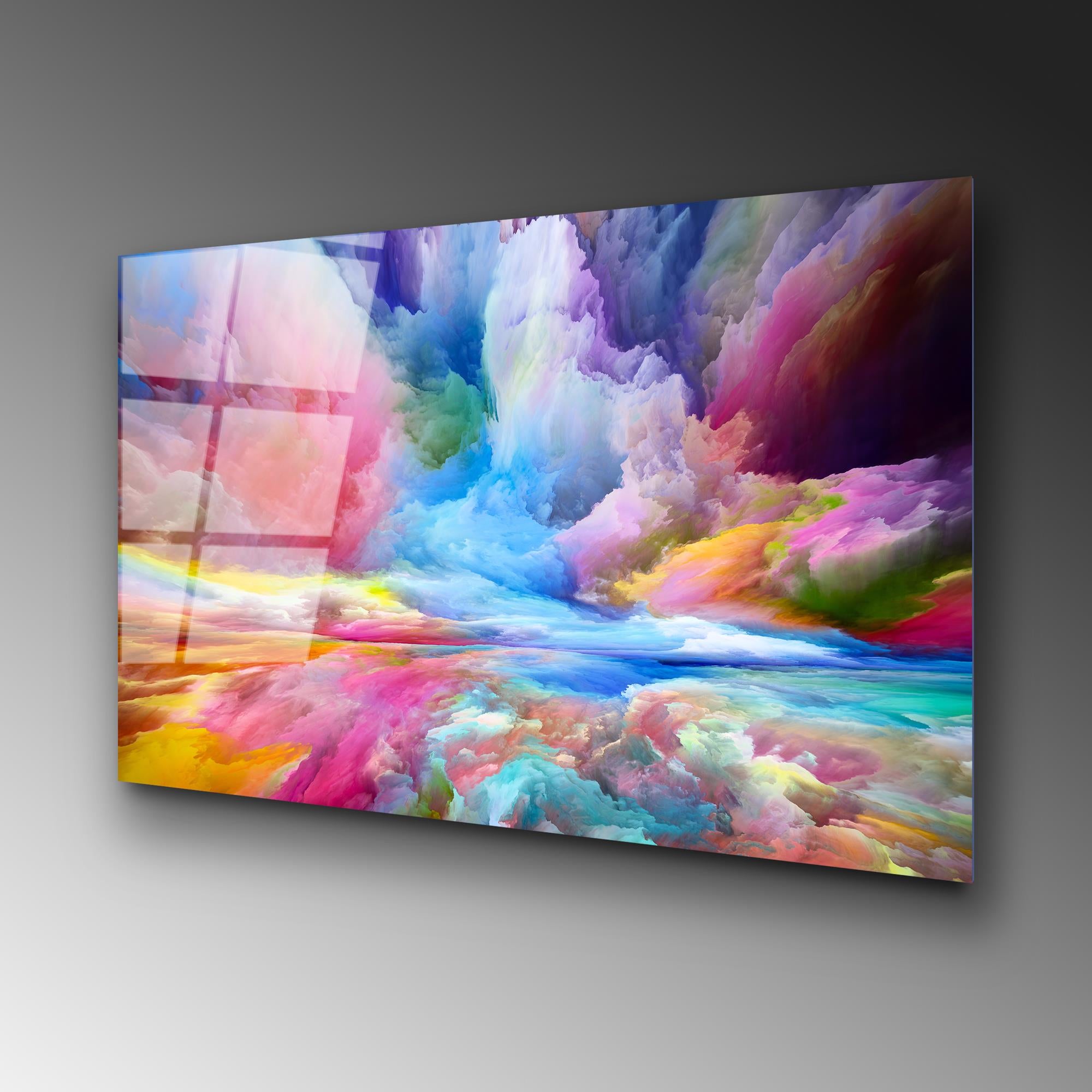 UV-223 Baskılı Cam Dikdörtgen Duvar Tablosu | ByLamp