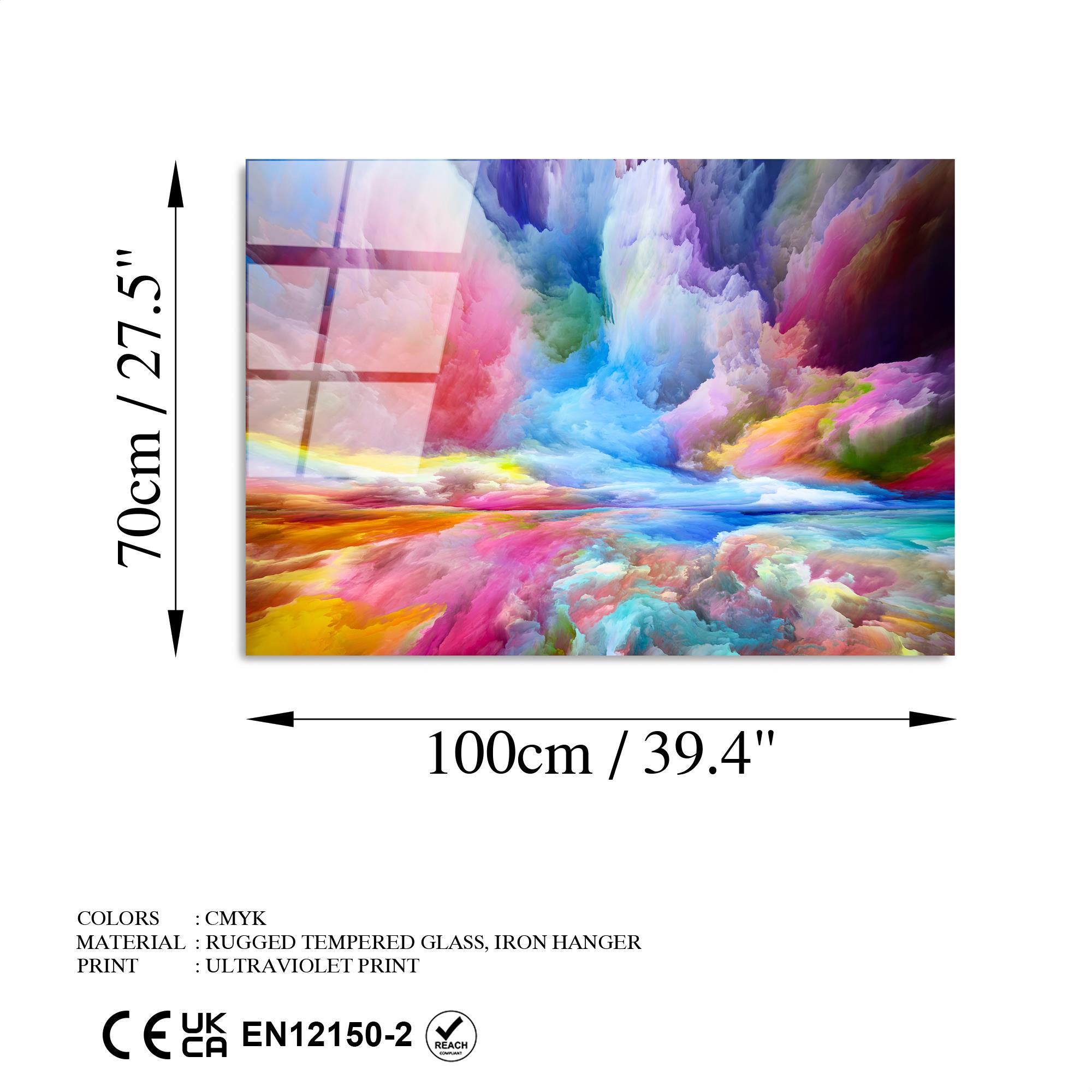 UV-223 Baskılı Cam Dikdörtgen Duvar Tablosu | ByLamp