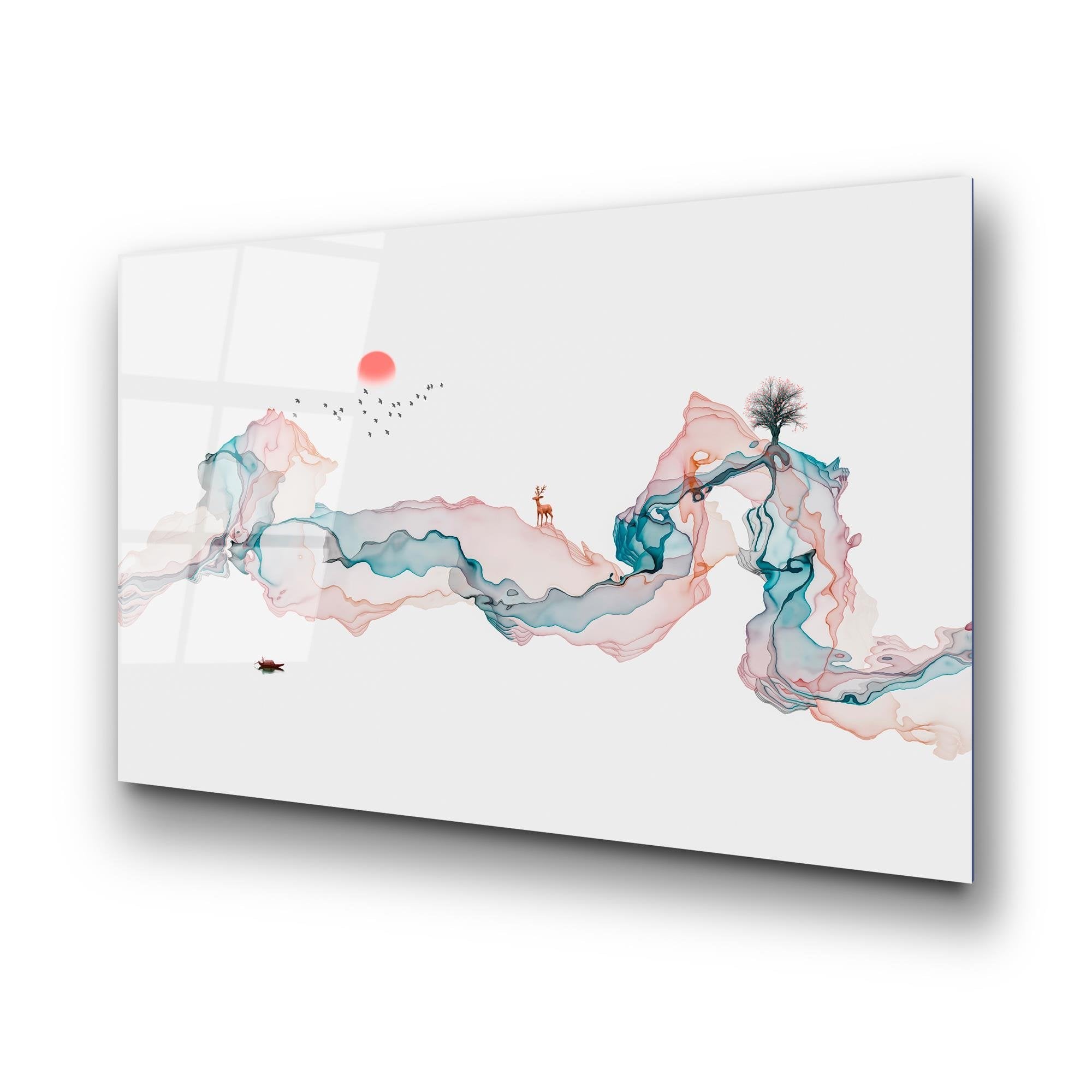 UV-224 Baskılı Cam Dikdörtgen Duvar Tablosu | ByLamp