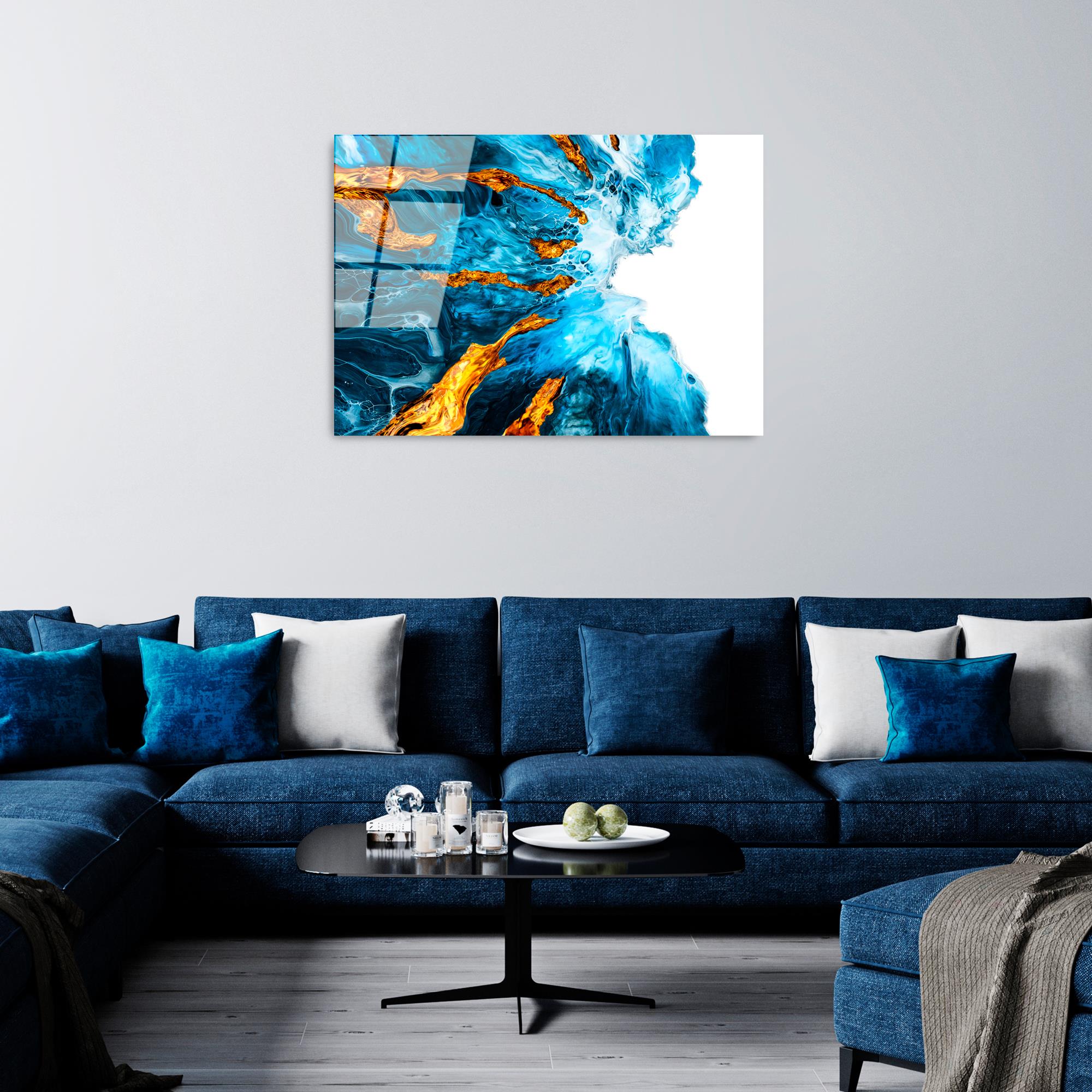 UV-225 Baskılı Cam Dikdörtgen Duvar Tablosu | ByLamp