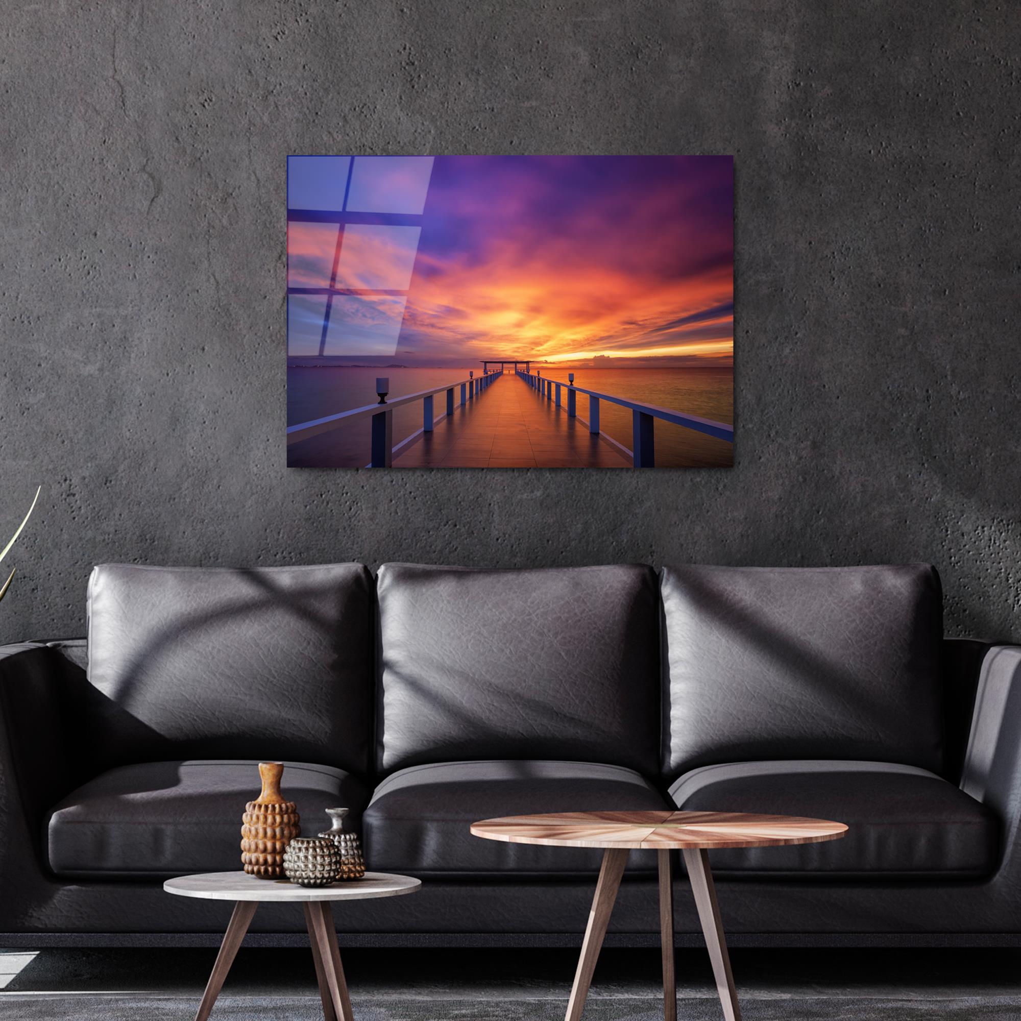 UV-232 Baskılı Cam Dikdörtgen Duvar Tablosu | ByLamp