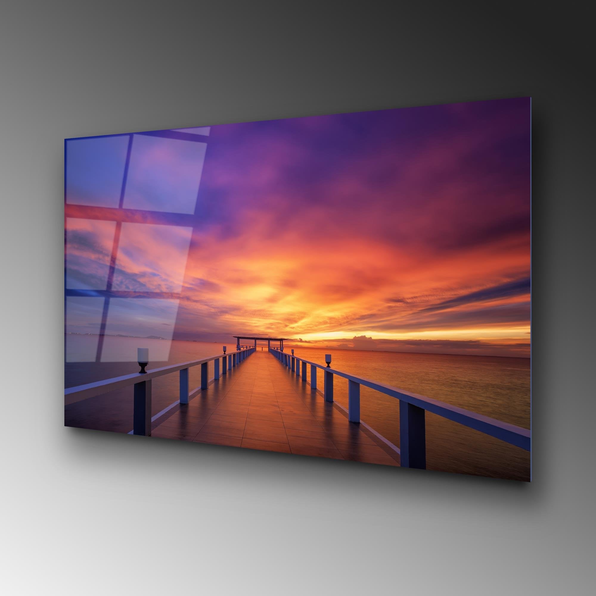 UV-232 Baskılı Cam Dikdörtgen Duvar Tablosu | ByLamp