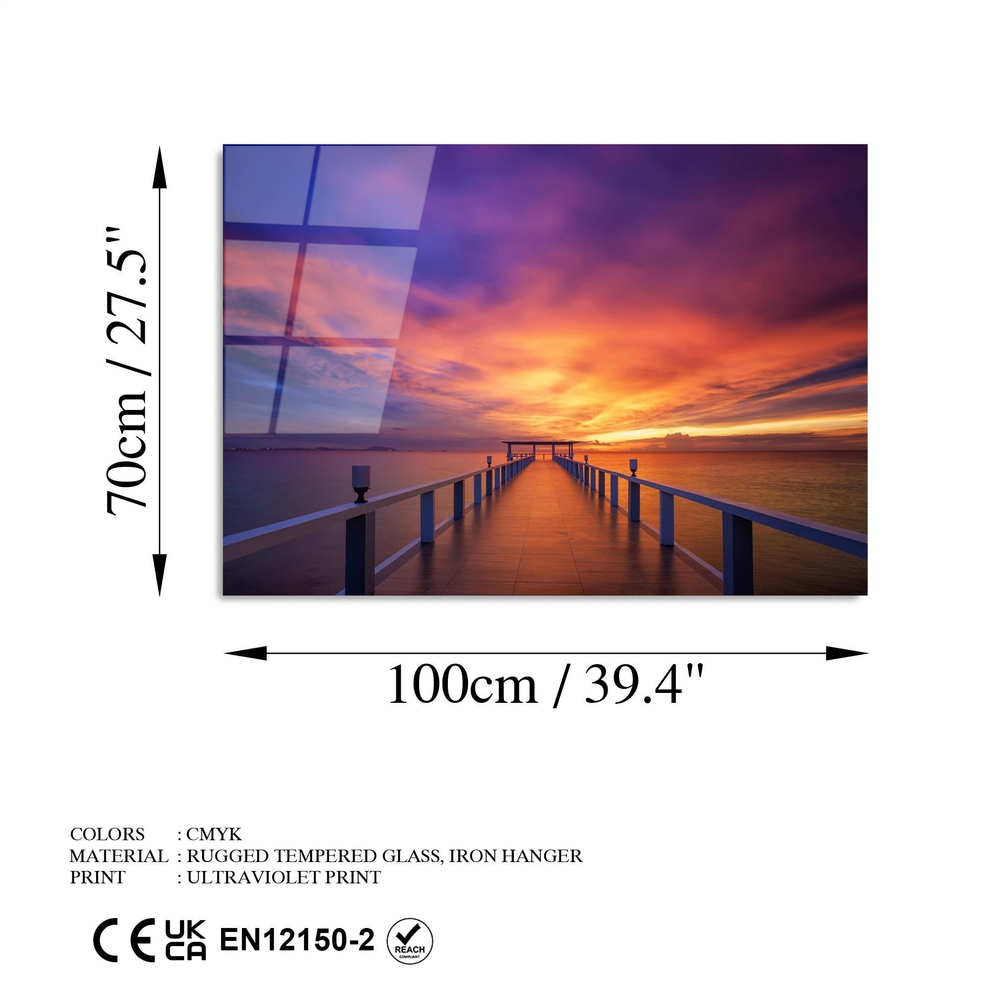 UV-232 Baskılı Cam Dikdörtgen Duvar Tablosu | ByLamp