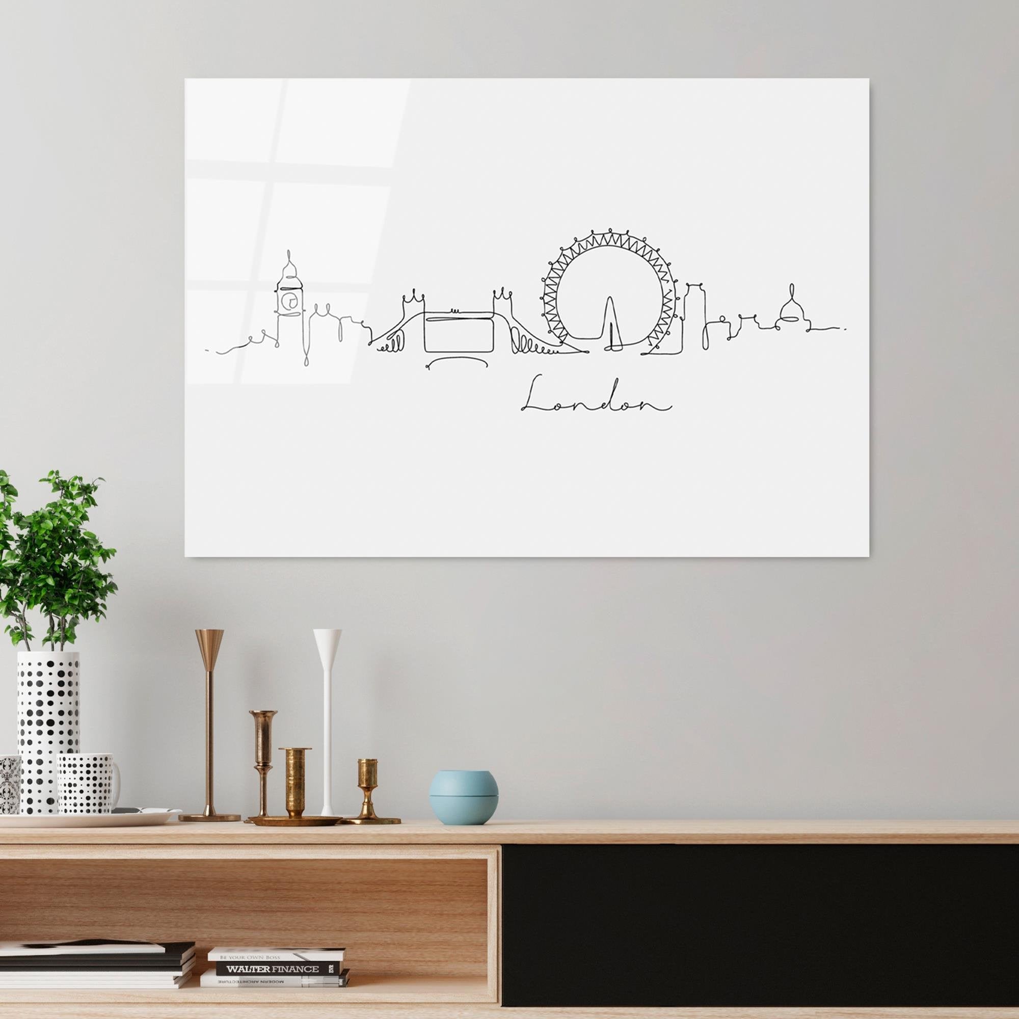 UV-240 Baskılı Cam Dikdörtgen Duvar Tablosu | ByLamp