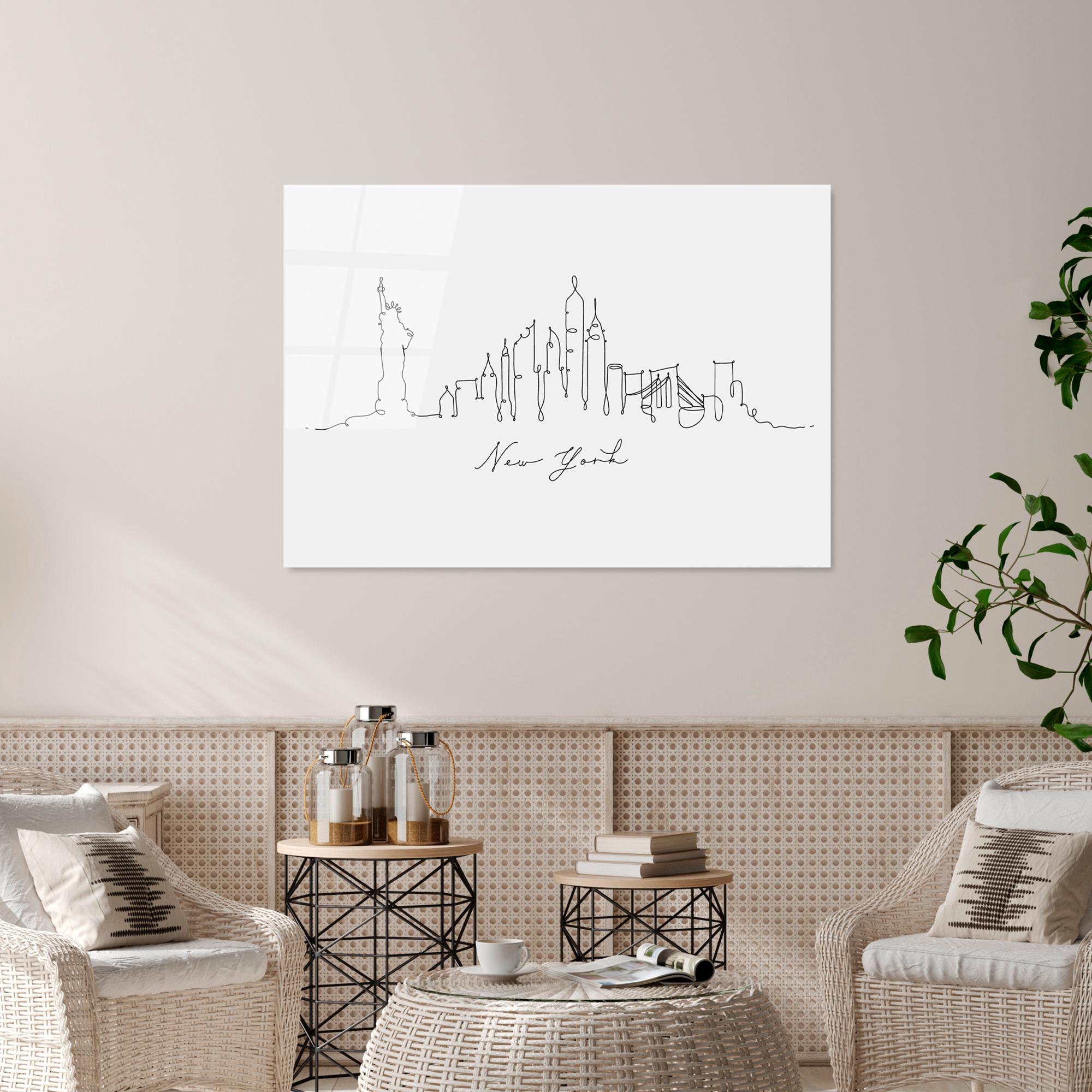 UV-241 Baskılı Cam Dikdörtgen Duvar Tablosu | ByLamp