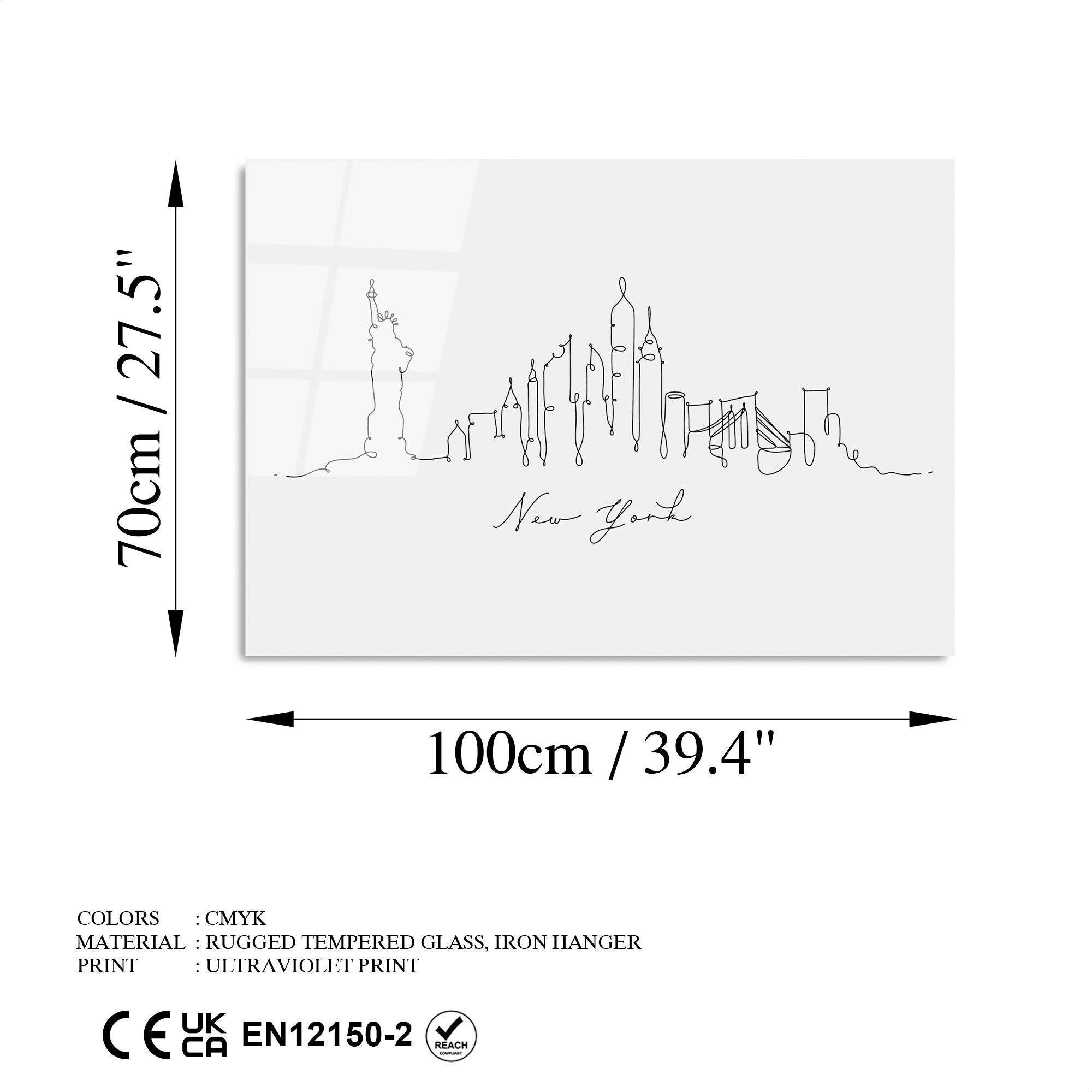 UV-241 Baskılı Cam Dikdörtgen Duvar Tablosu | ByLamp