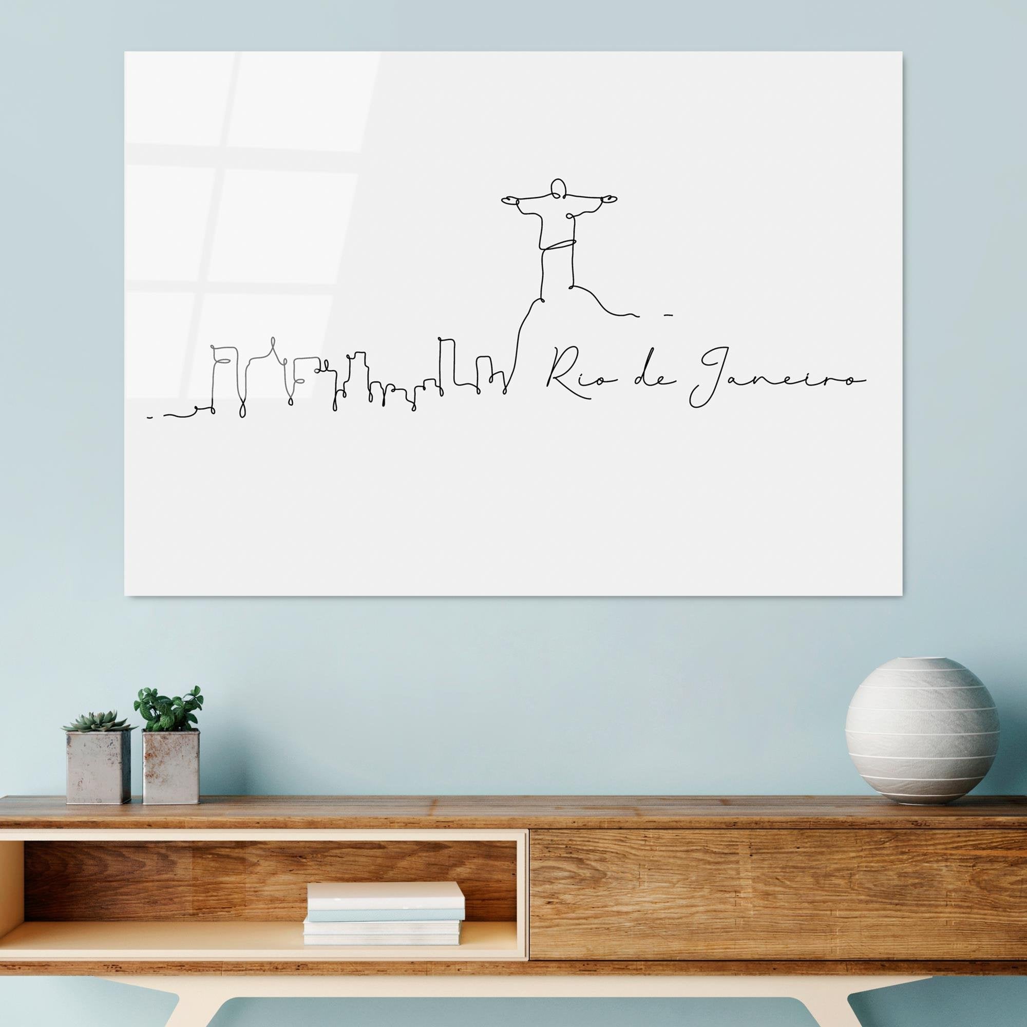 UV-244 Baskılı Cam Dikdörtgen Duvar Tablosu | ByLamp