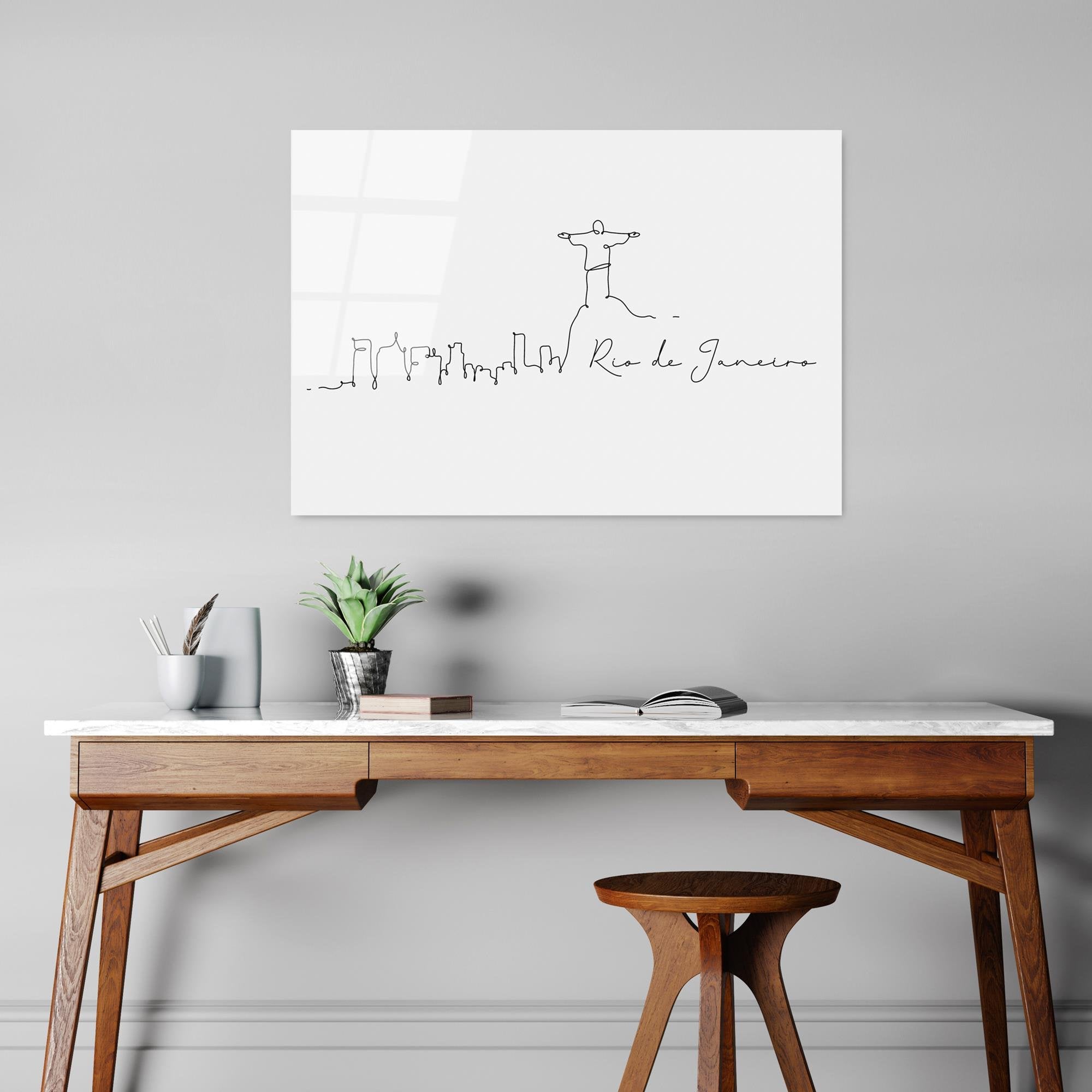 UV-244 Baskılı Cam Dikdörtgen Duvar Tablosu | ByLamp