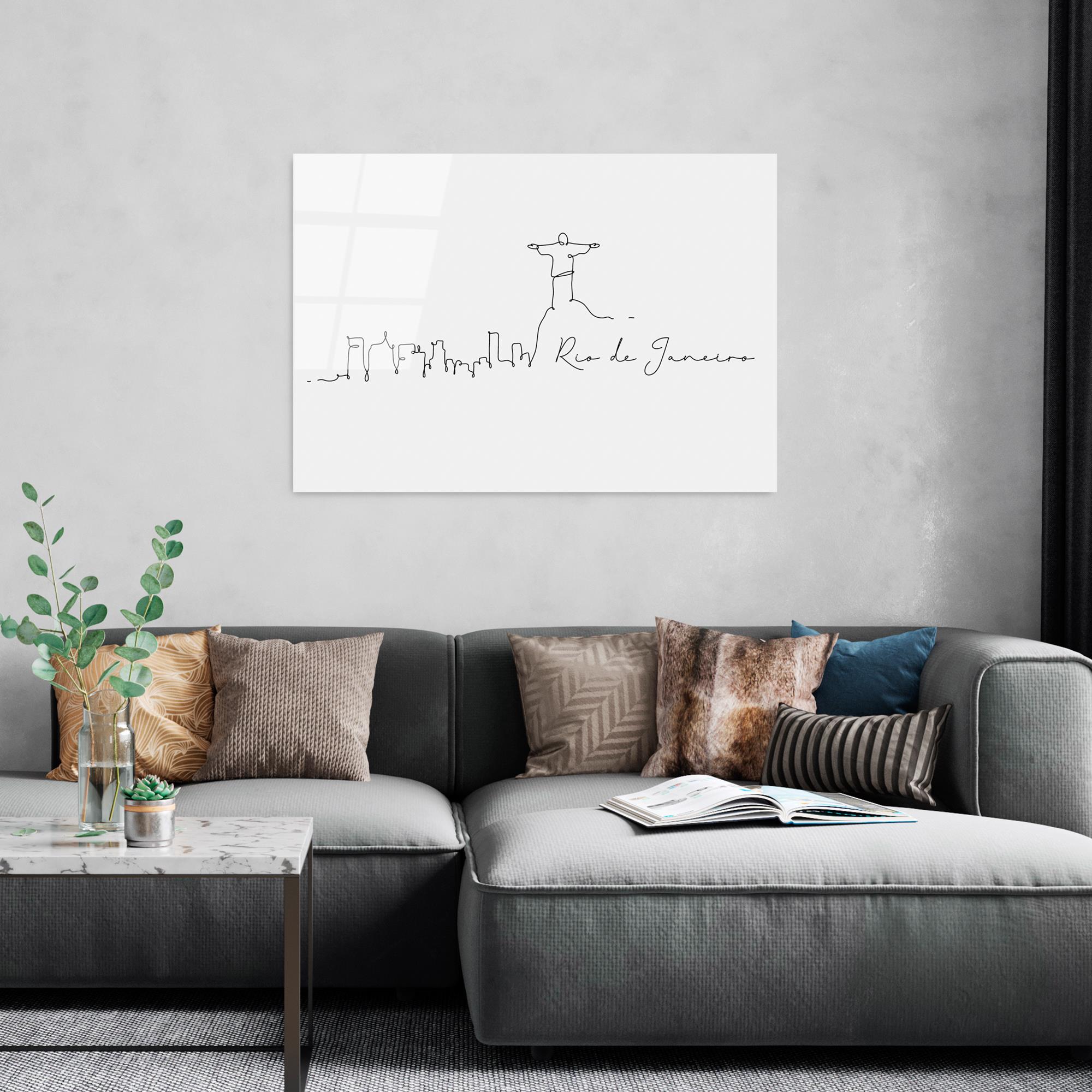 UV-244 Baskılı Cam Dikdörtgen Duvar Tablosu | ByLamp