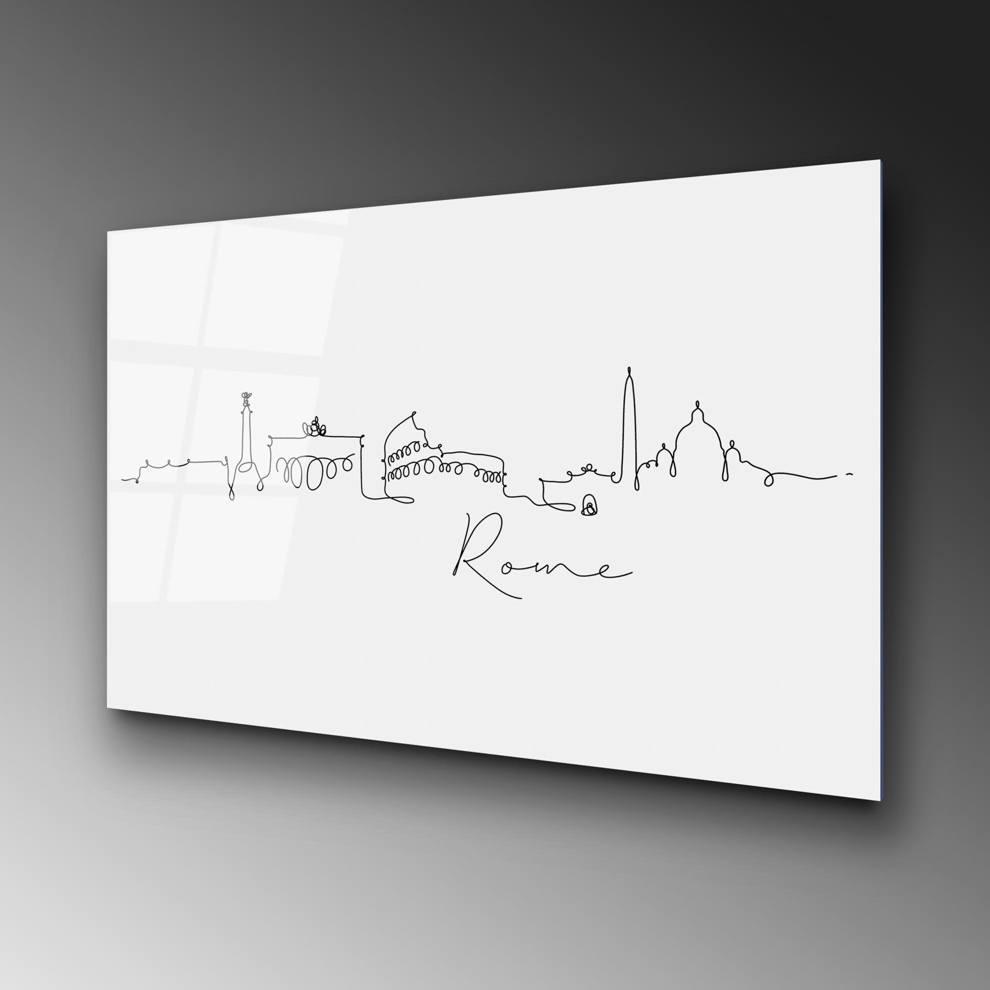 UV-245 Baskılı Cam Dikdörtgen Duvar Tablosu | ByLamp