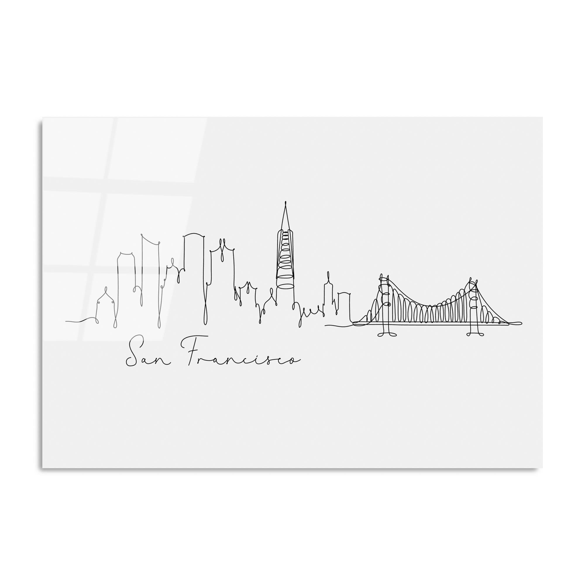 UV-251 Baskılı Cam Dikdörtgen Duvar Tablosu | ByLamp