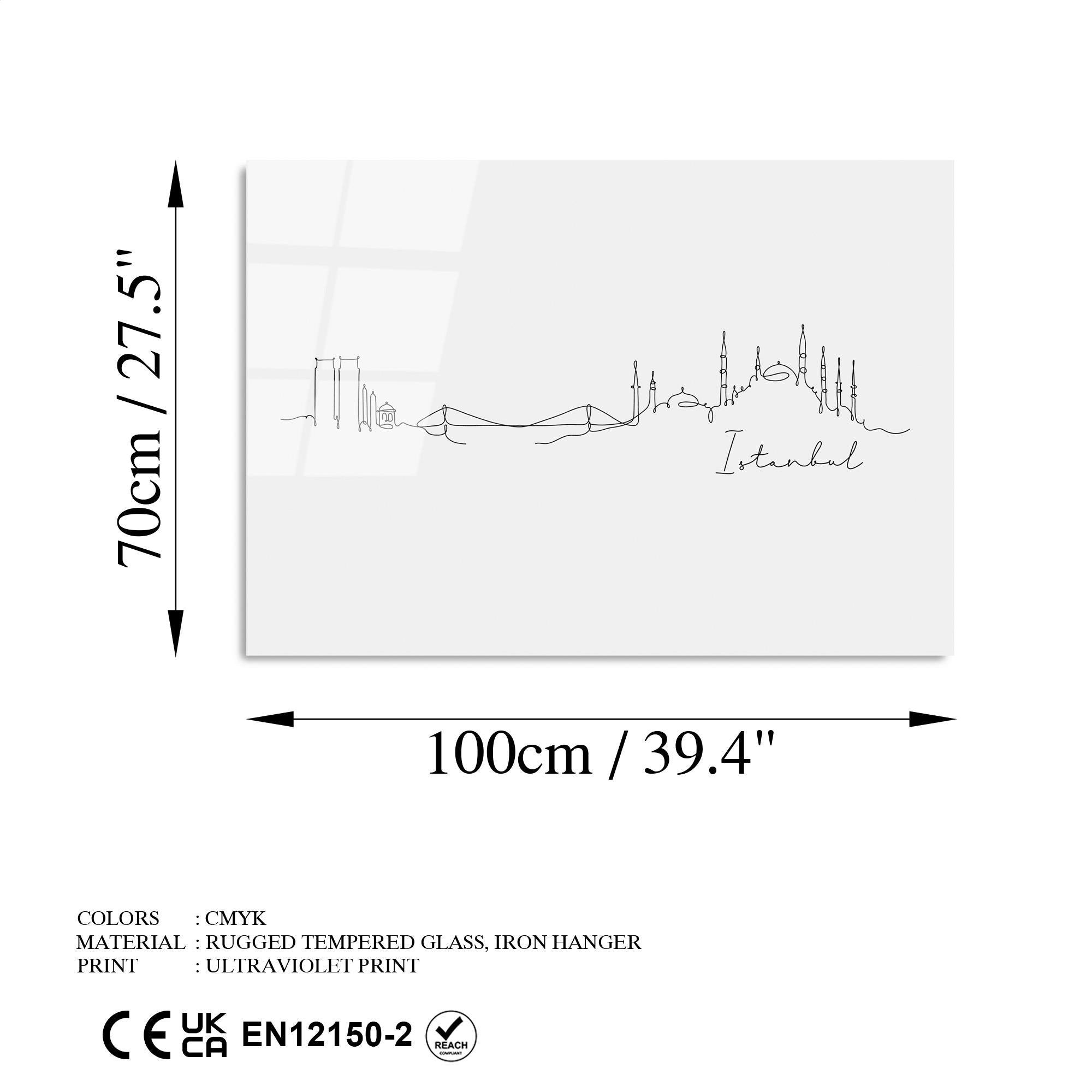 UV-252 Baskılı Cam Dikdörtgen Duvar Tablosu | ByLamp