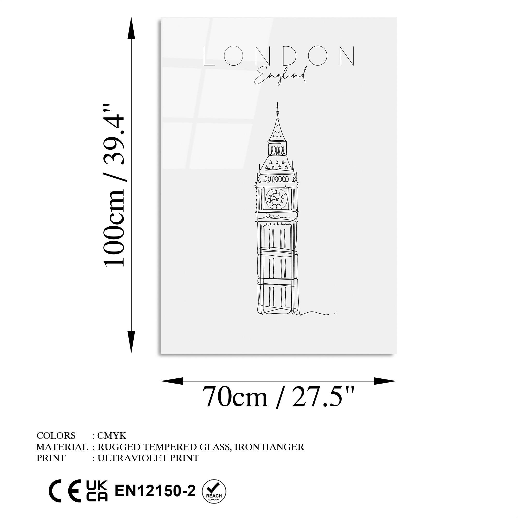 UV-255 Baskılı Cam Dikdörtgen Duvar Tablosu | ByLamp