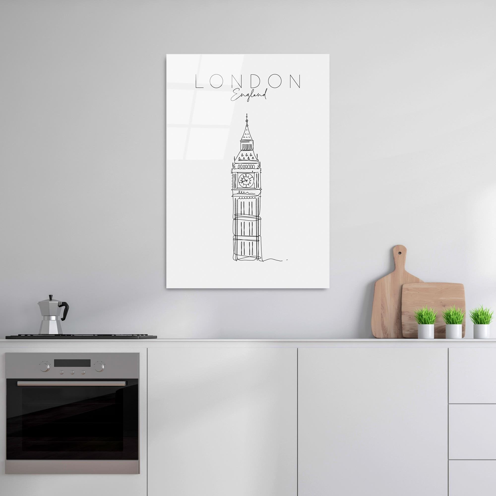 UV-255 Baskılı Cam Dikdörtgen Duvar Tablosu | ByLamp