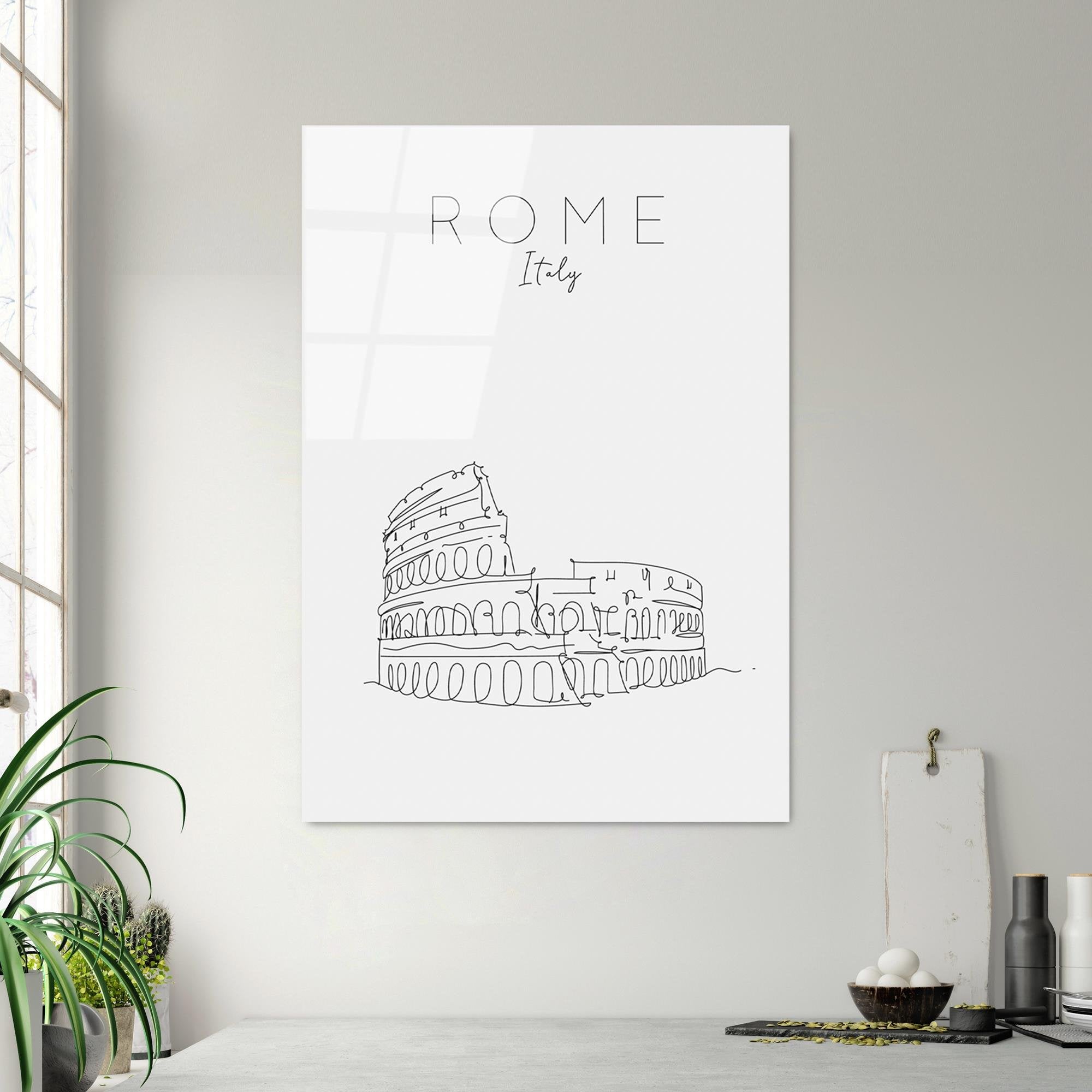 UV-258 Baskılı Cam Dikdörtgen Duvar Tablosu | ByLamp