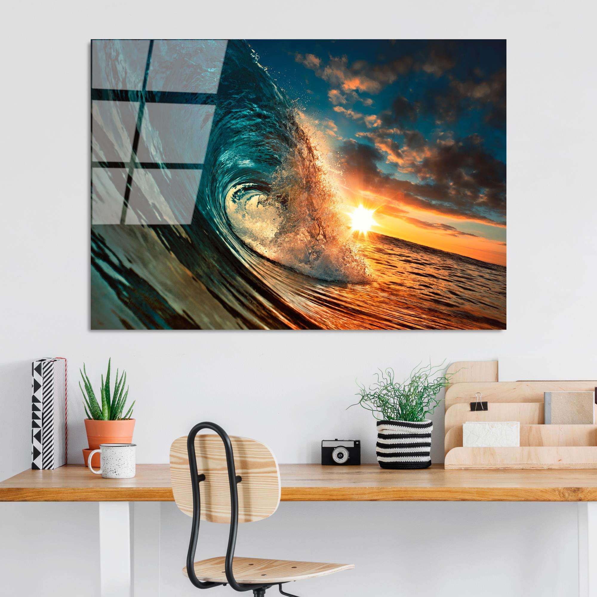 UV-263 Baskılı Cam Dikdörtgen Duvar Tablosu | ByLamp