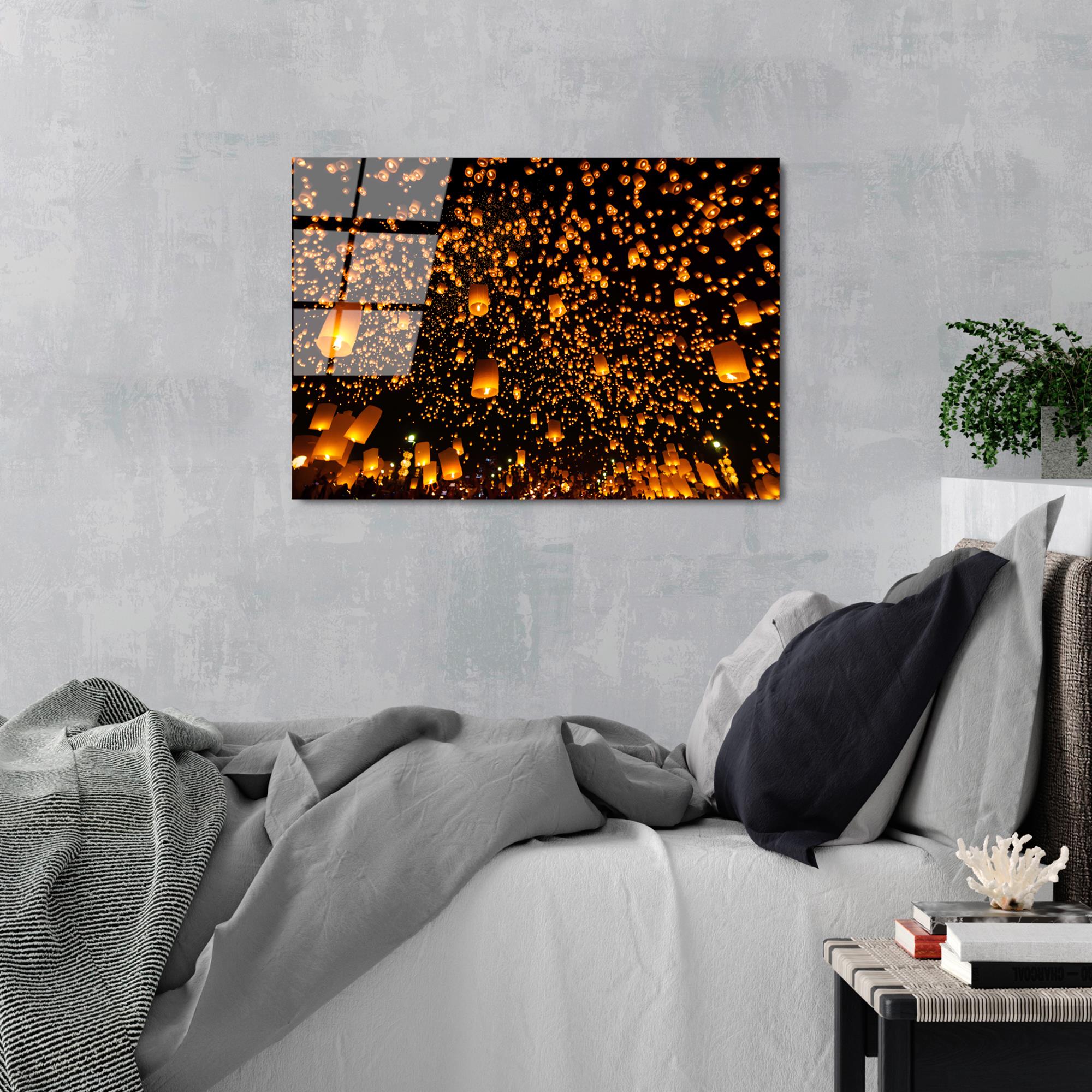 UV-302 Baskılı Cam Dikdörtgen Duvar Tablosu | ByLamp