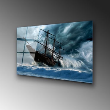 UV-307 Baskılı Cam Dikdörtgen Duvar Tablosu | ByLamp