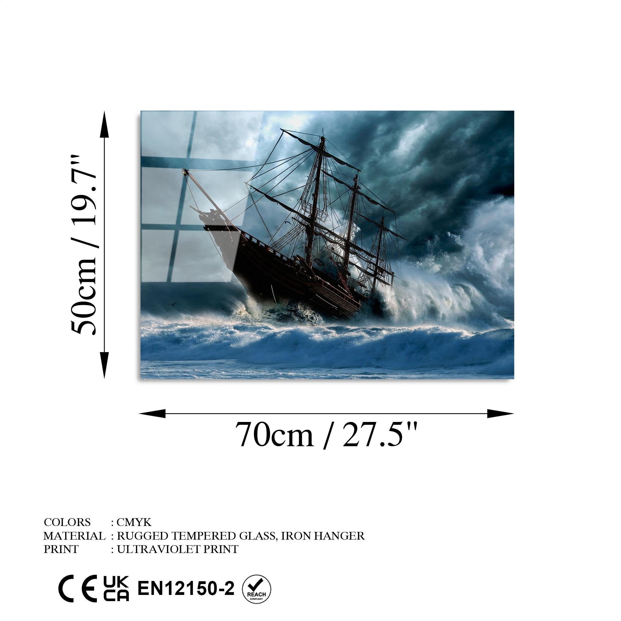 UV-307 Baskılı Cam Dikdörtgen Duvar Tablosu | ByLamp