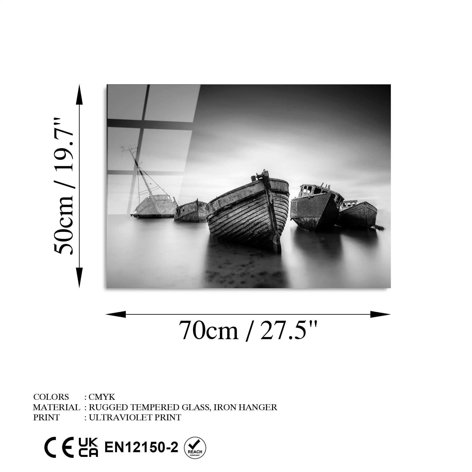 UV-313 Baskılı Cam Dikdörtgen Duvar Tablosu | ByLamp