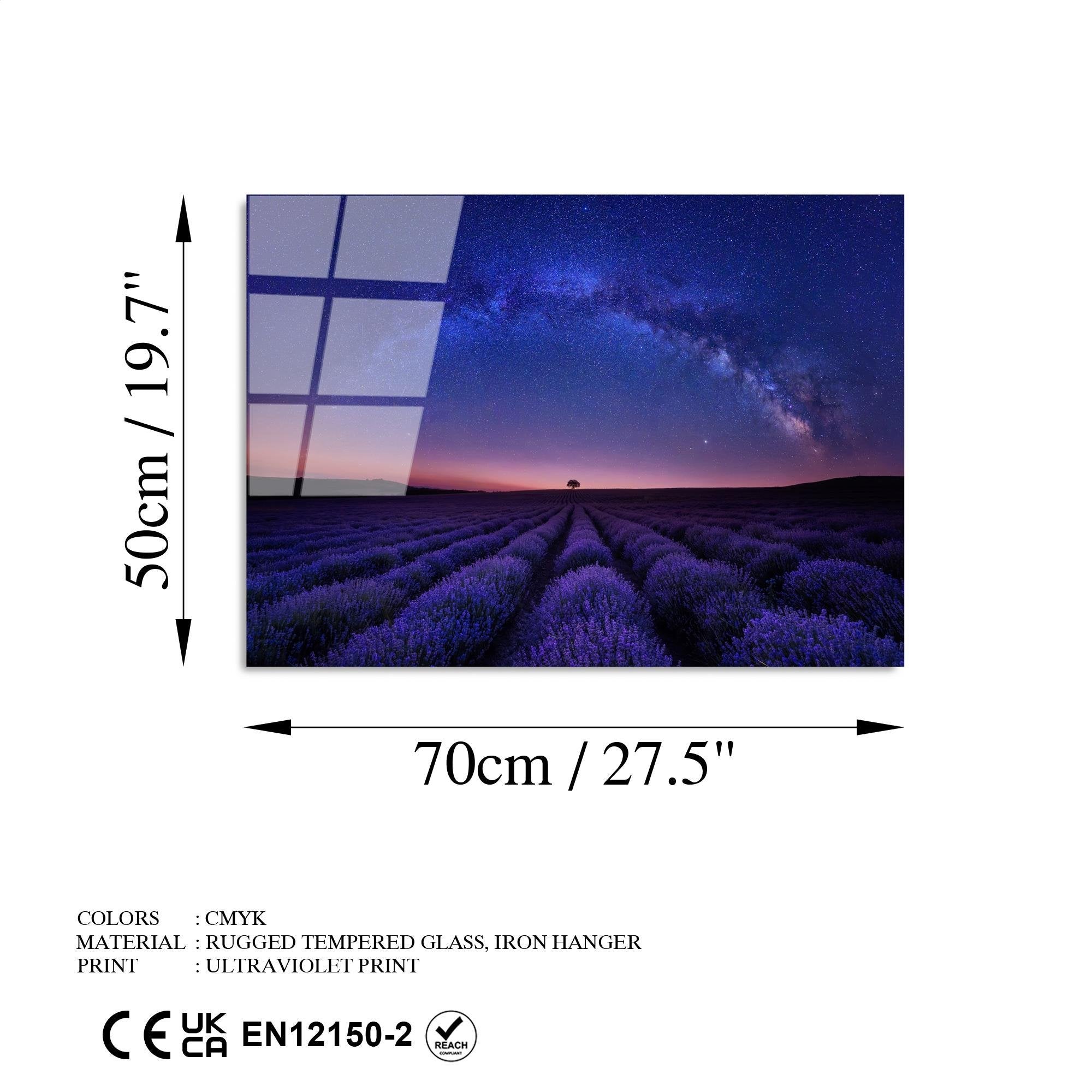 UV-323 Baskılı Cam Dikdörtgen Duvar Tablosu | ByLamp