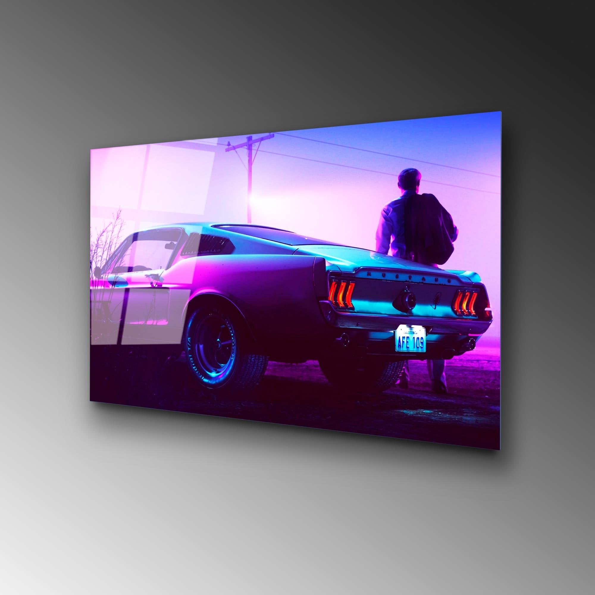 UV-331 Baskılı Cam Dikdörtgen Duvar Tablosu | ByLamp