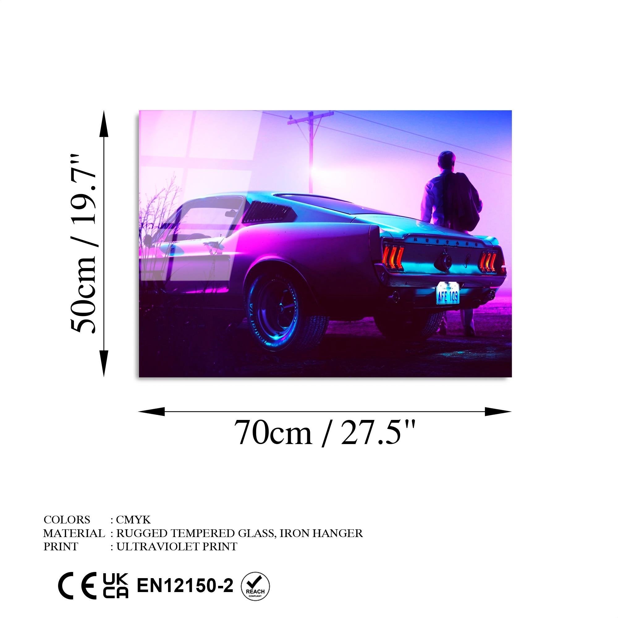 UV-331 Baskılı Cam Dikdörtgen Duvar Tablosu | ByLamp