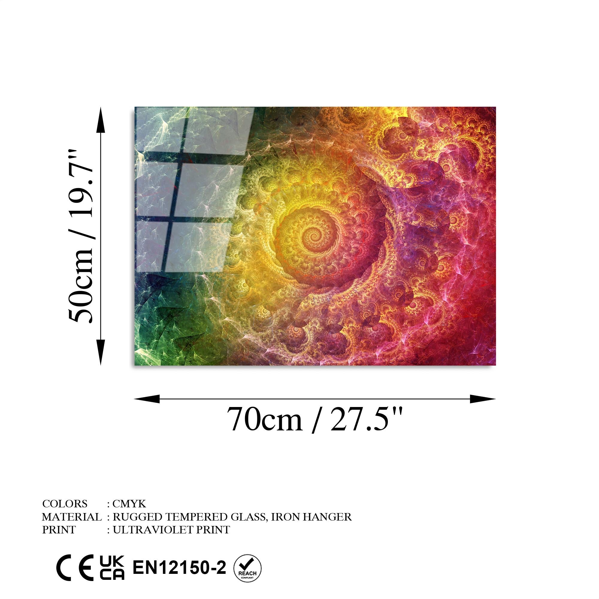 UV-342 Baskılı Cam Dikdörtgen Duvar Tablosu | ByLamp