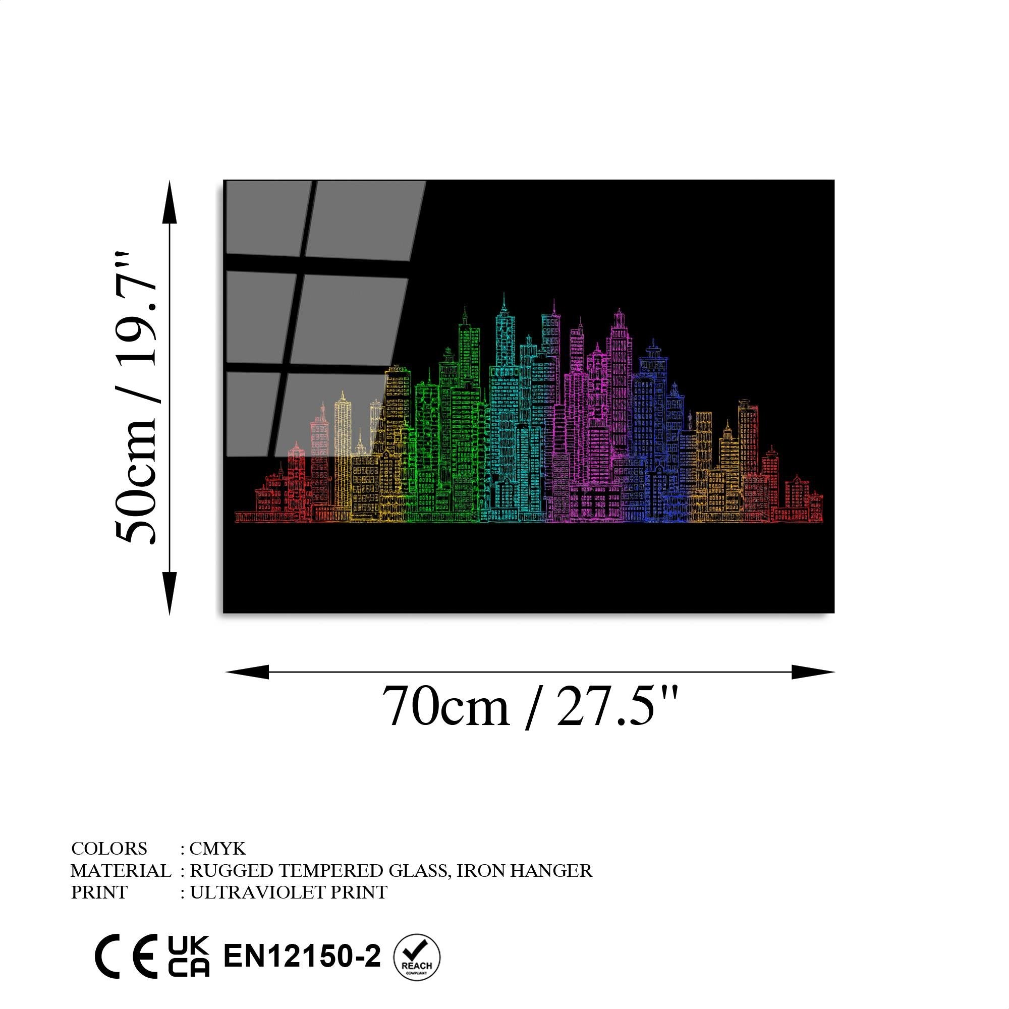 UV-349 Baskılı Cam Dikdörtgen Duvar Tablosu | ByLamp