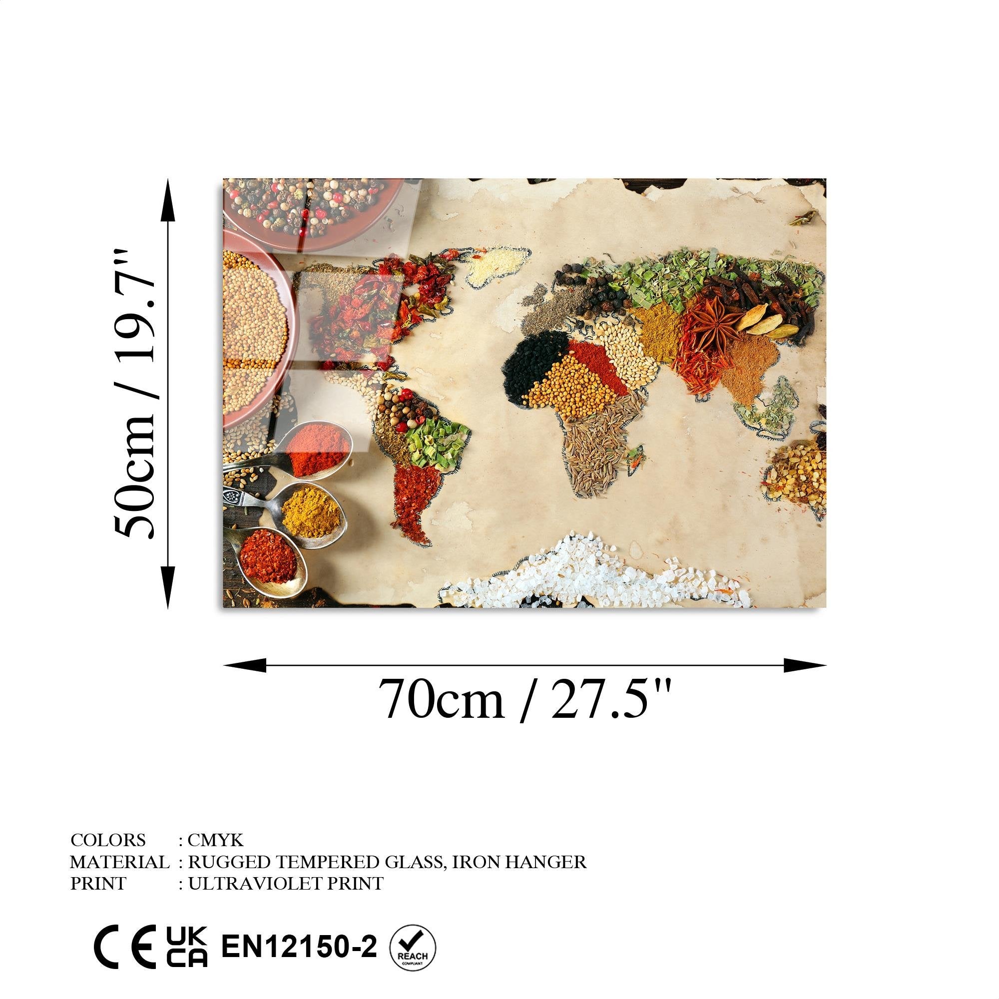 UV-365 Baskılı Cam Dikdörtgen Duvar Tablosu | ByLamp