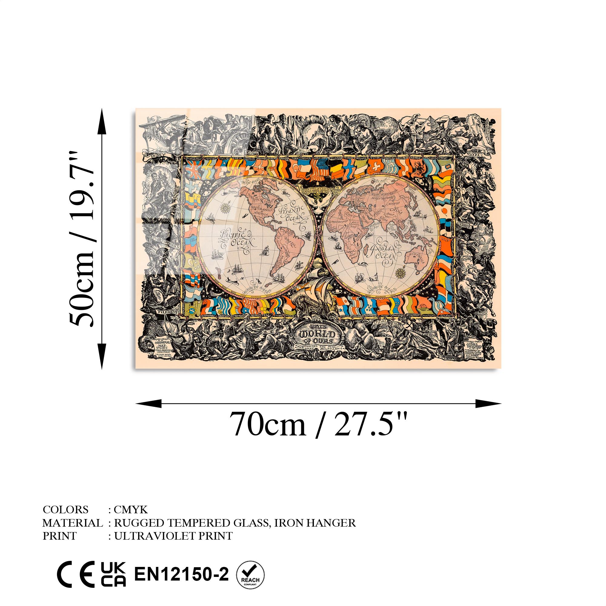 UV-366 Baskılı Cam Dikdörtgen Duvar Tablosu | ByLamp