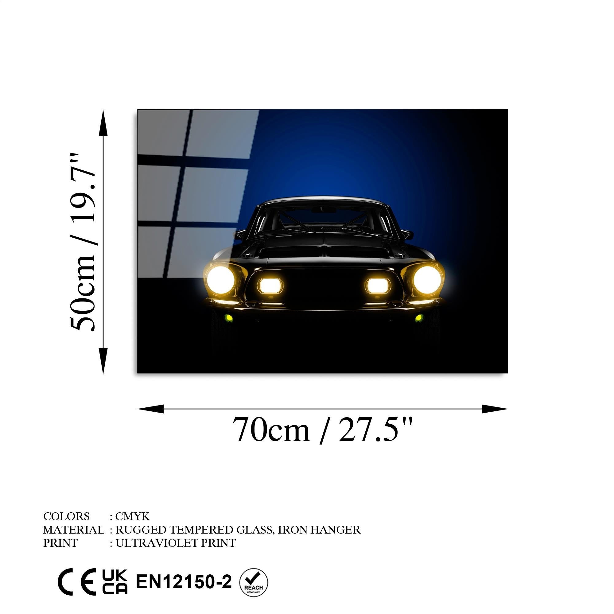 UV-368 Baskılı Cam Dikdörtgen Duvar Tablosu | ByLamp