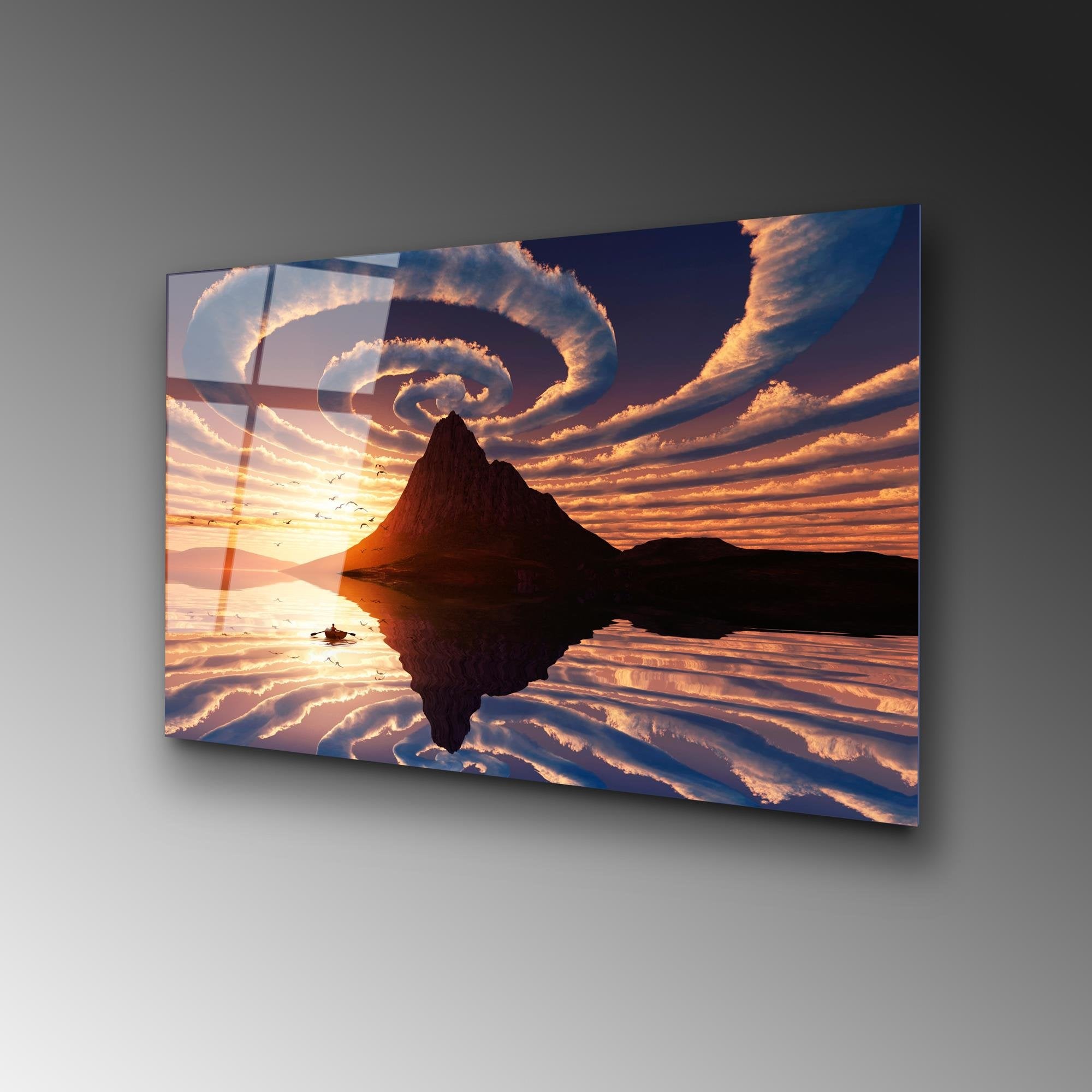 UV-372 Baskılı Cam Dikdörtgen Duvar Tablosu | ByLamp