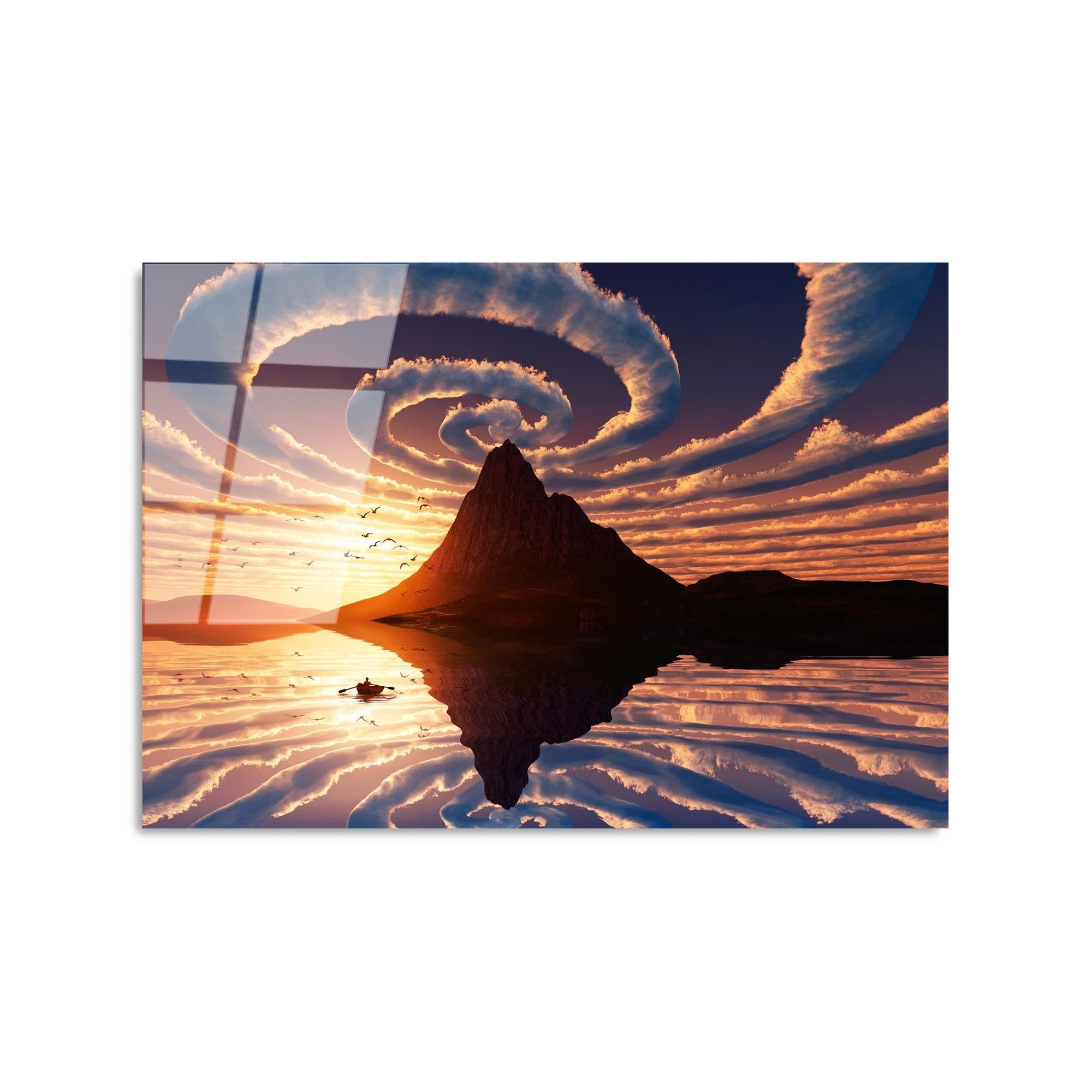 UV-372 Baskılı Cam Dikdörtgen Duvar Tablosu | ByLamp