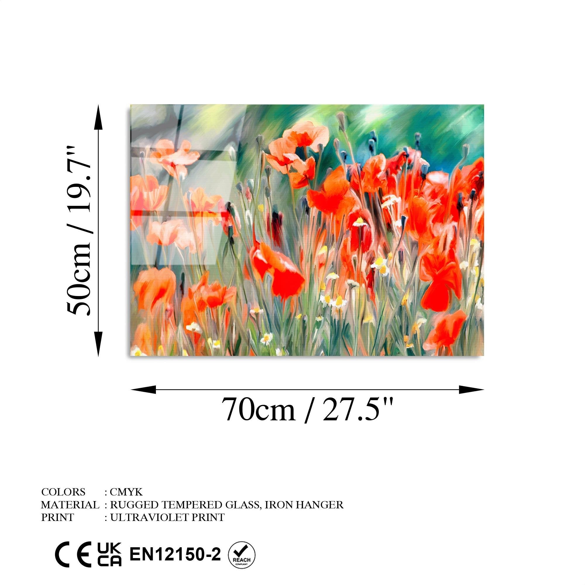 UV-389 Baskılı Cam Dikdörtgen Duvar Tablosu | ByLamp