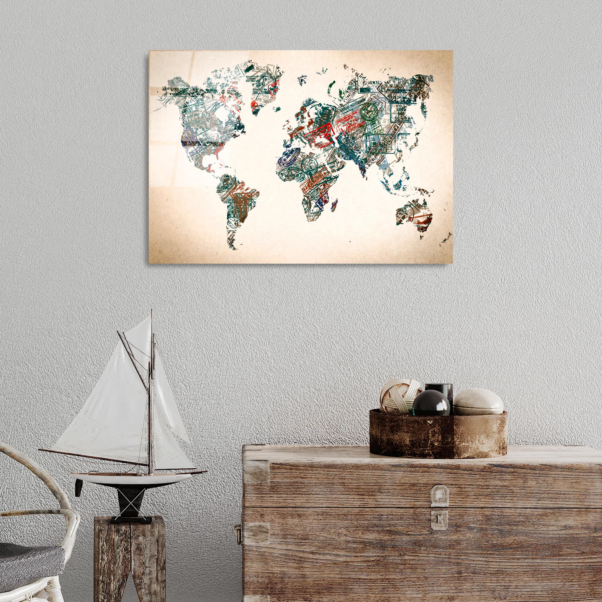 UV-407 Baskılı Cam Dikdörtgen Duvar Tablosu | ByLamp