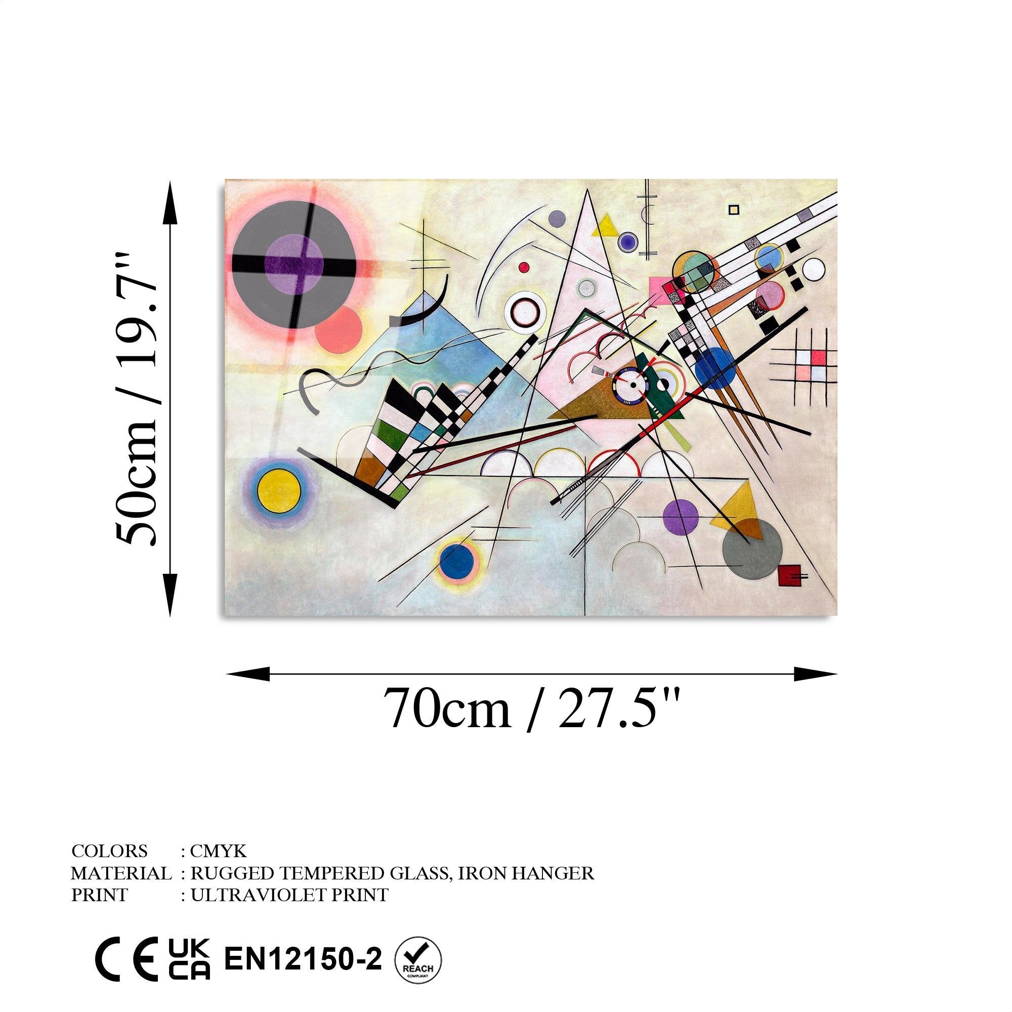 UV-415 Baskılı Cam Dikdörtgen Duvar Tablosu | ByLamp