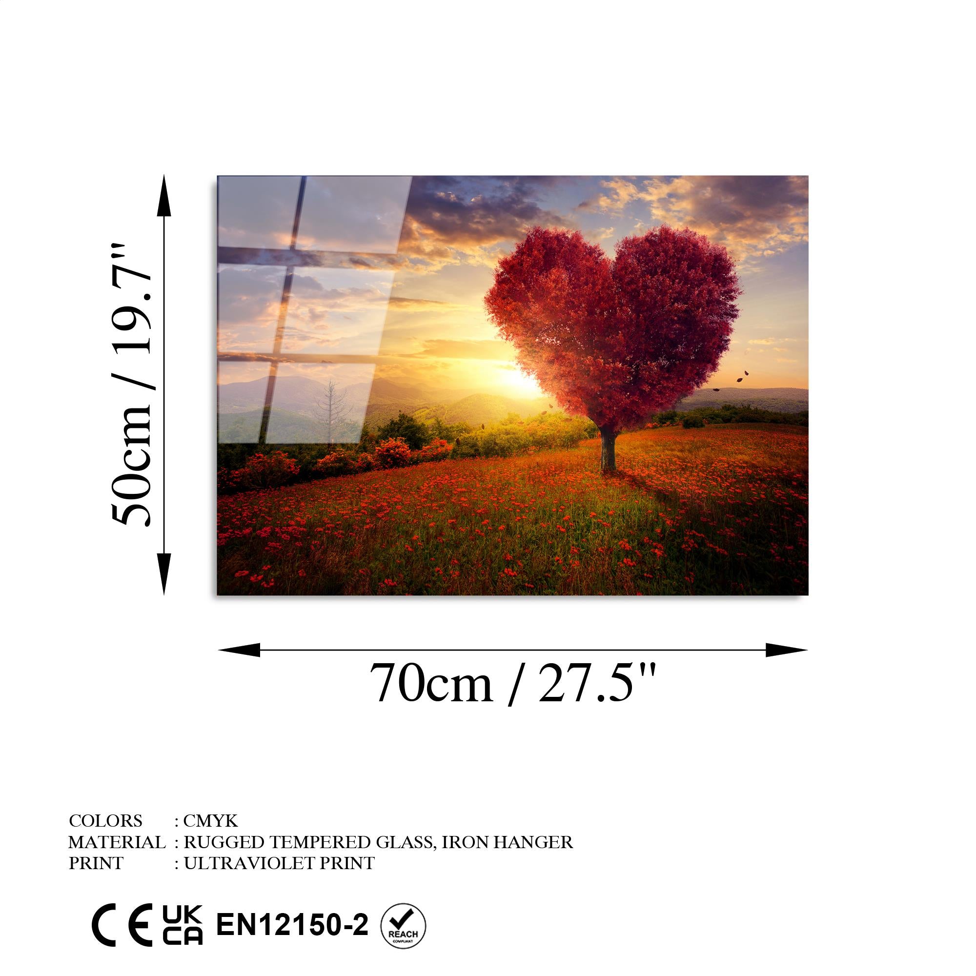 UV-424 Baskılı Cam Dikdörtgen Duvar Tablosu | ByLamp